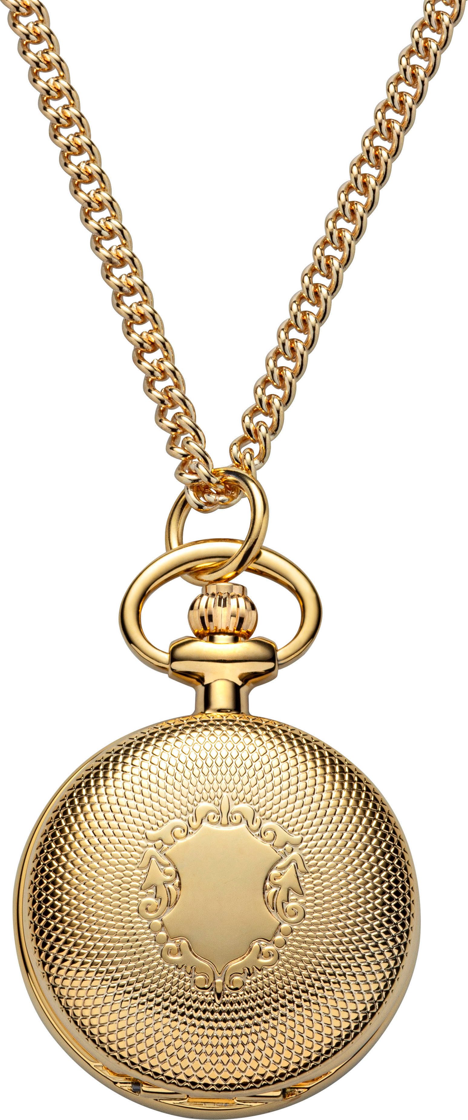 Regent Kettenuhr P760-32777749, (Set, 2-tlg., mit Kette), Quarzuhr, Damenuhr, Kette, Acrylglas