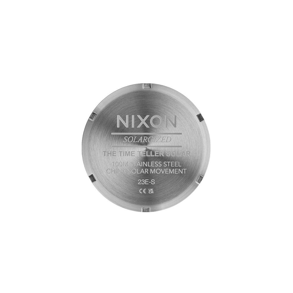 Nixon Luxusuhr Herrenuhr TIME TELLER SOLAR Silberfarben