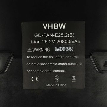vhbw Akku passend für Panasonic Flyer C4 Premium, C5, C2, C4, C2 Premium, E-Bike Akku Li-Ion 20800 mAh (25,2 V)