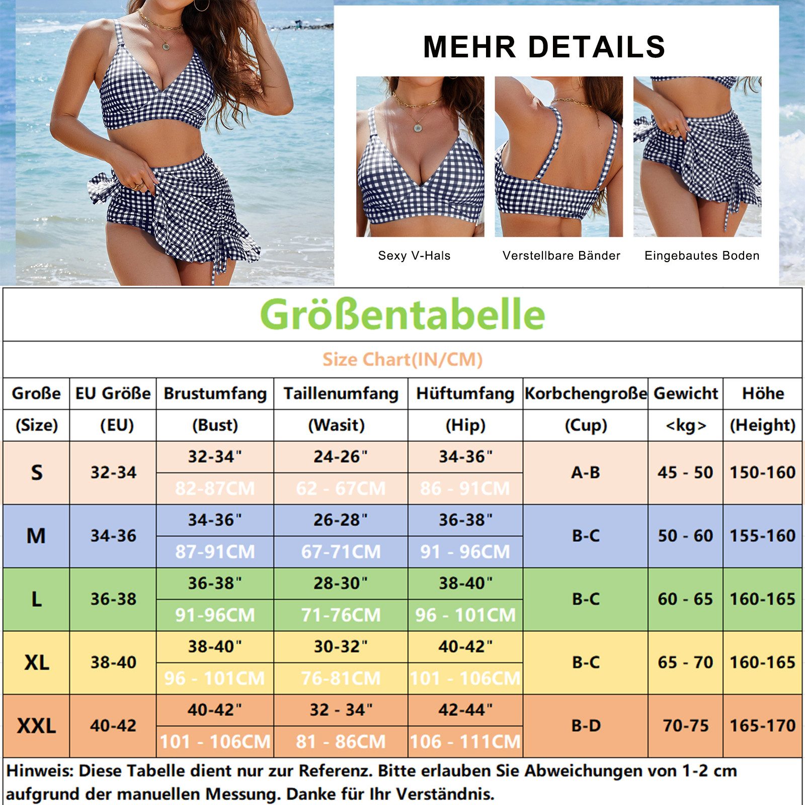 HOMELIVE Badeanzug Damen bikini set 2 günstig online kaufen
