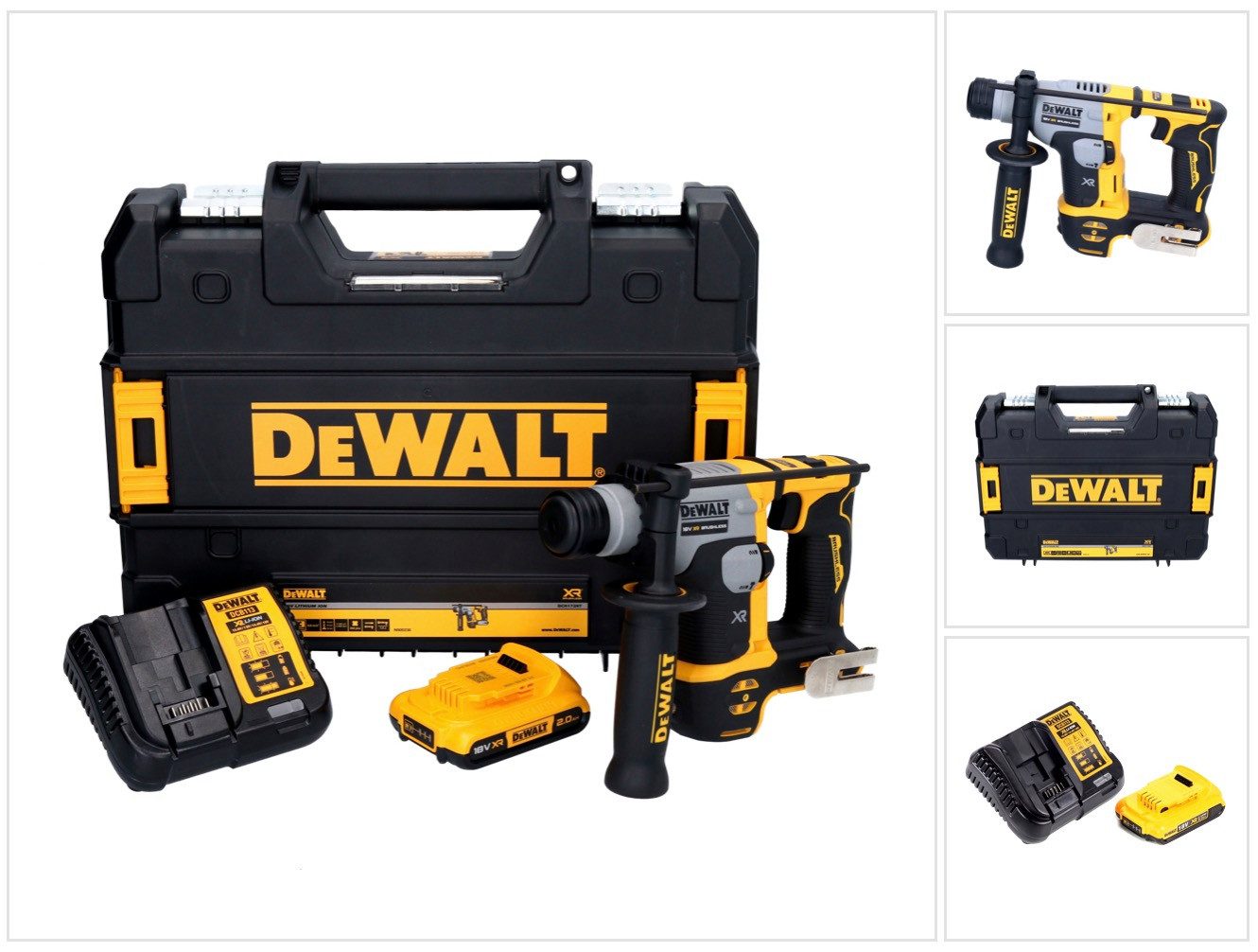 DeWalt Akku-Bohrhammer DCH 172 D1 Akku Bohrhammer 18 V 16 mm 1,4 Joule SDS plus Brushless +