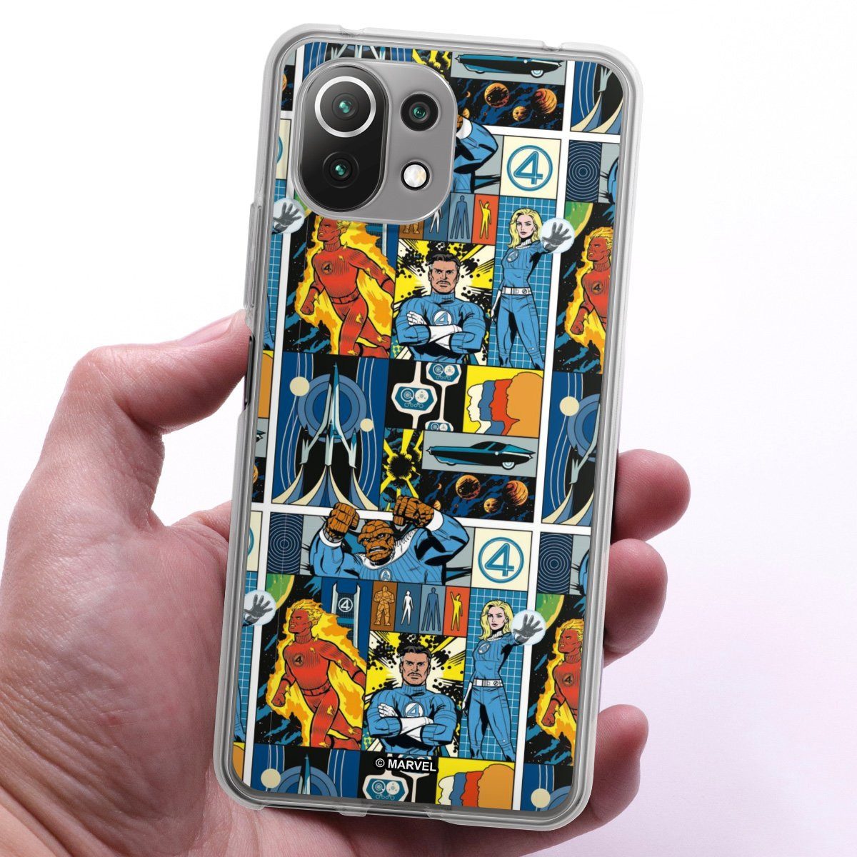 DeinDesign Handyhülle Marvel The Fantastic Four Offizielles Lizenzprodukt, Xiaomi Mi 11 Lite 5G Silikon Hülle Bumper Case Handy Schutzhülle