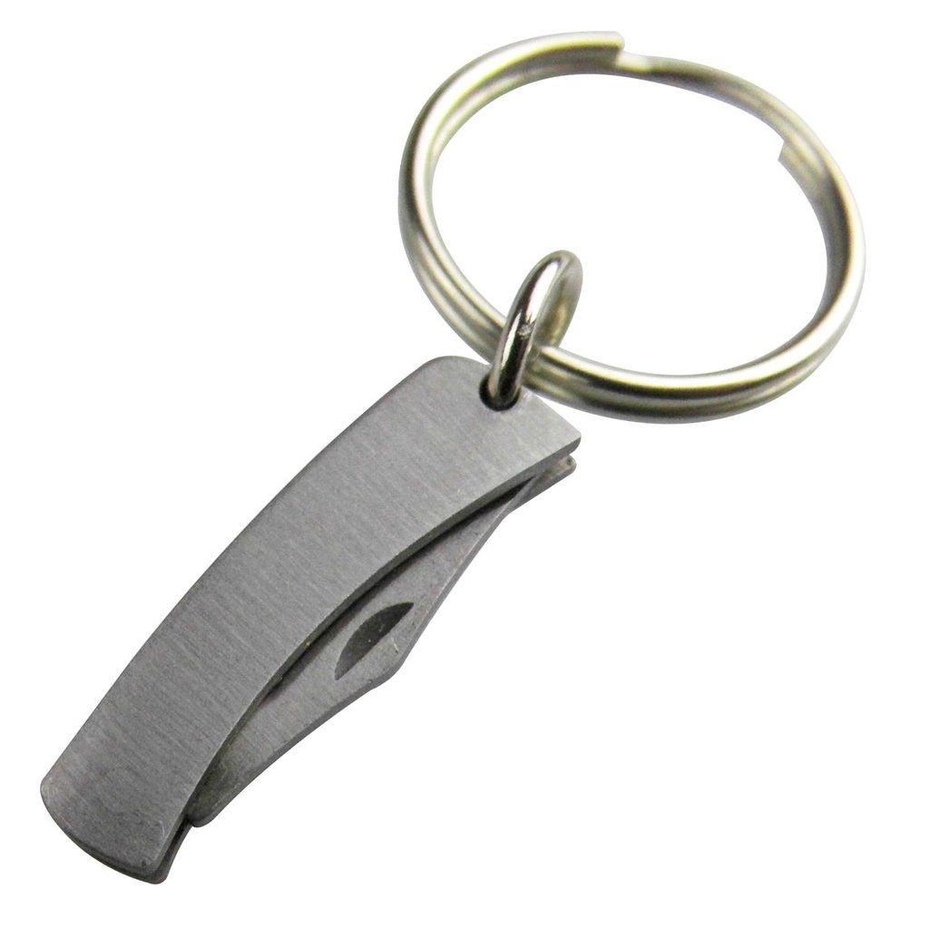 Munkees Universalmesser Mikro Messer mit Schlüsselring, ultrakompakt, Edelstahl, (Einzelartikel, 1 St), klappbar, ultrakompakt, Schlüsselring