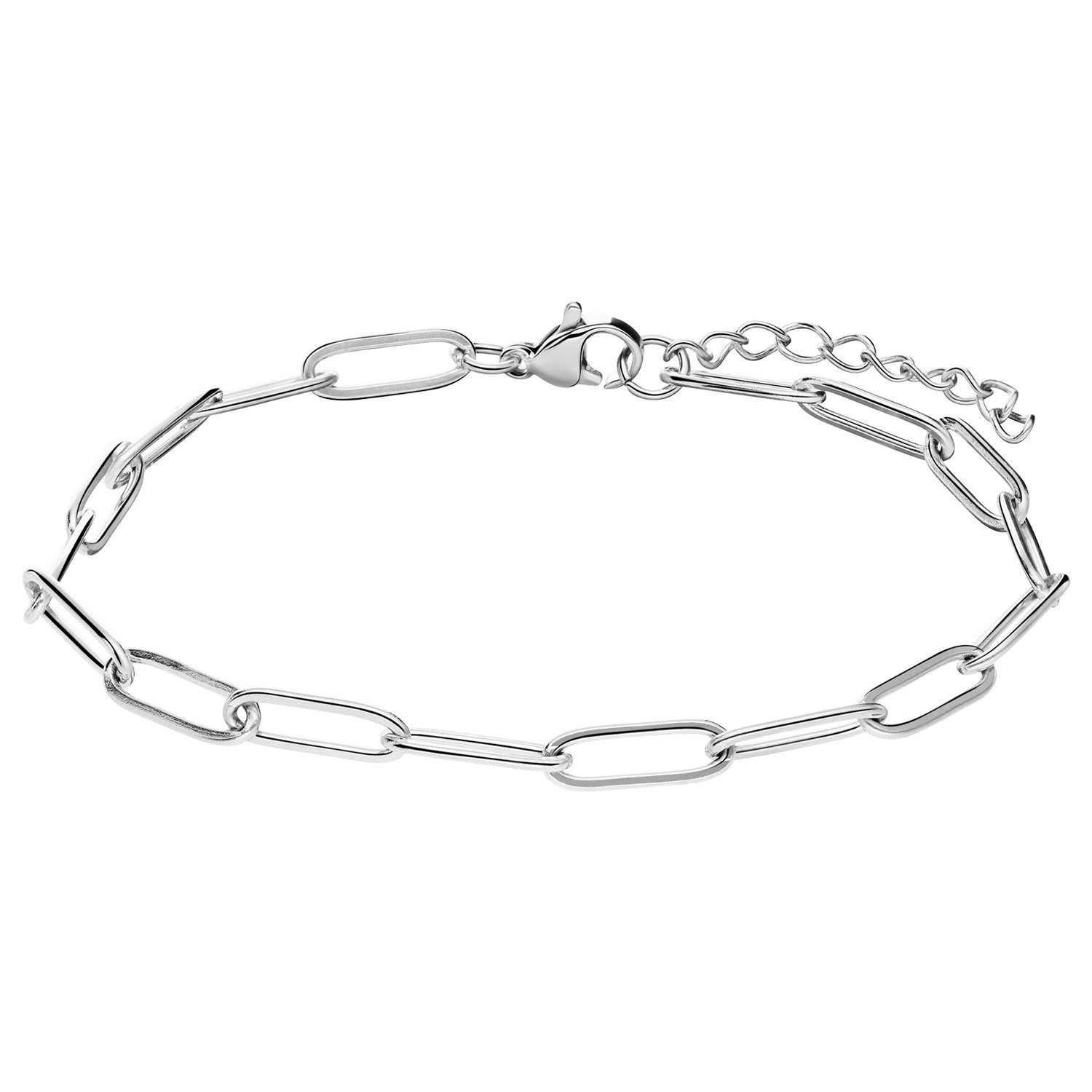 LUCARDI Gliederarmband Armband - Stahl - Silber - Damen