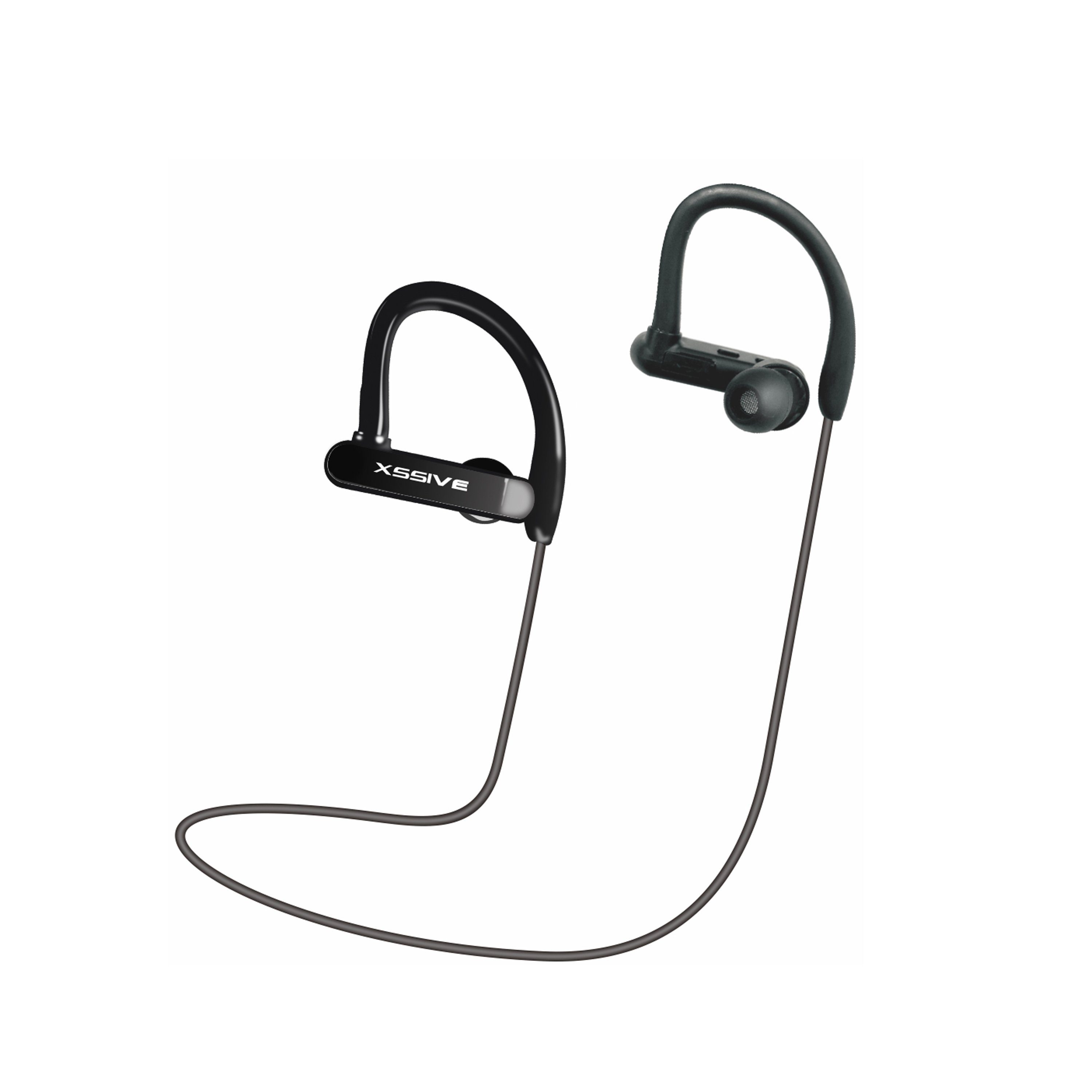 COFI 1453 Kabellos Bluetooth Sport Headset Kopfhörer Fitness schwarz wireless In-Ear-Kopfhörer