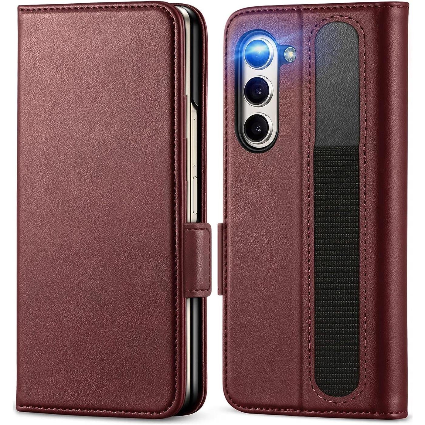 CoolGadget Handyhülle Book Case Elegance Tasche für Samsung Galaxy Z Fold 5 7,6 Zoll, Hülle Halter für Pen Flip Case für Samsung Z Fold 5 5G Schutzhülle