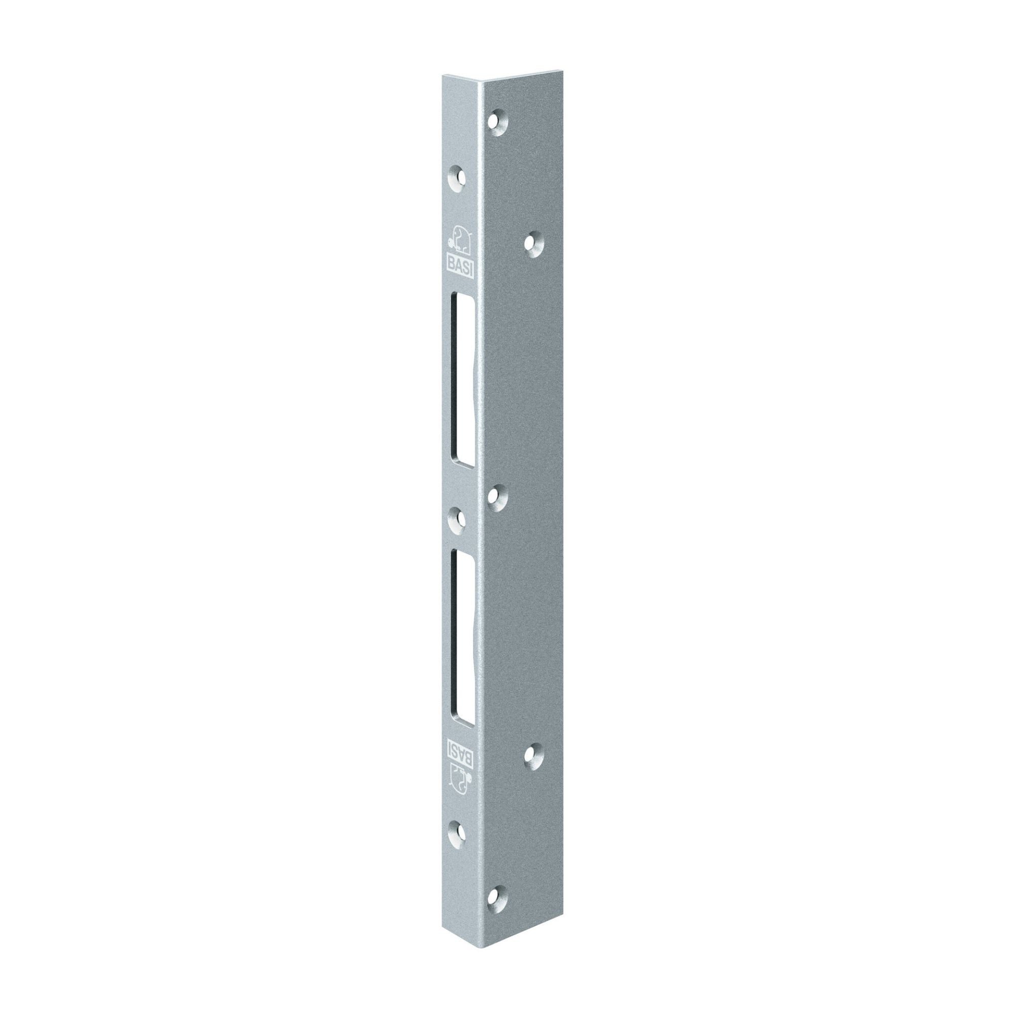 BASI Winkelschließblech Reparaturschließblech, (Packung), für Innentüren/Holztüren, DIN R/L, käntig, verzinkt, 300x40x21x3 mm