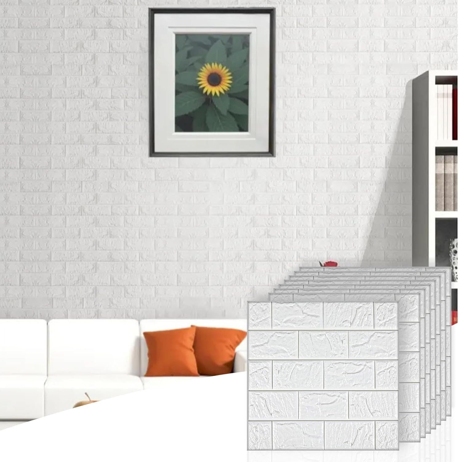 TUWENA 3D Wandpaneel 10/20 Stück 3D Wandpaneele Wandverkleidung Selbstklebend Tapeten, (10-tlg) Selbstklebend, zuschneidbar, wasser- und schmutzabweisend – Bild 5 von 5