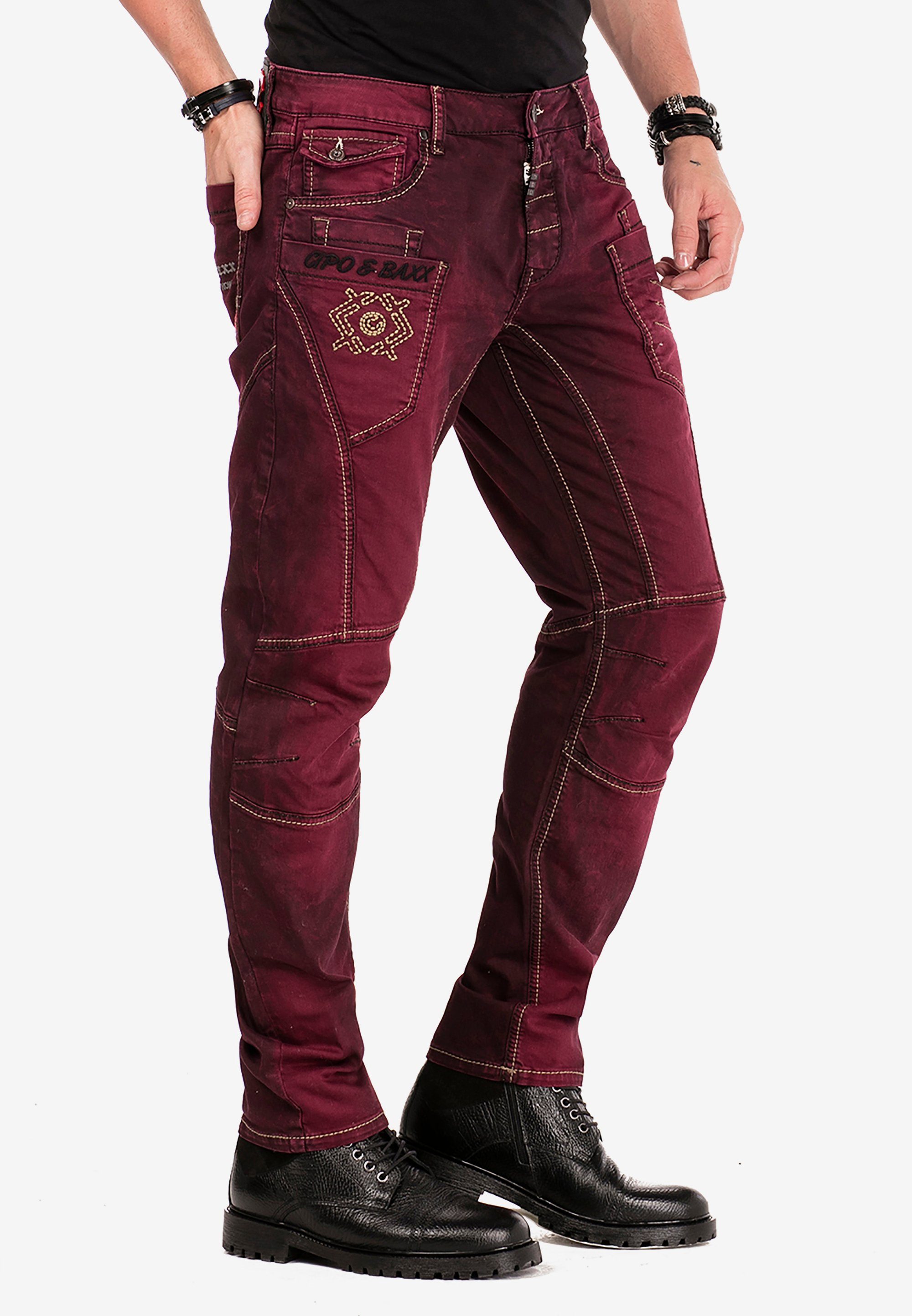 Slim-fit-Jeans & Antique Baxx Look im Cipo