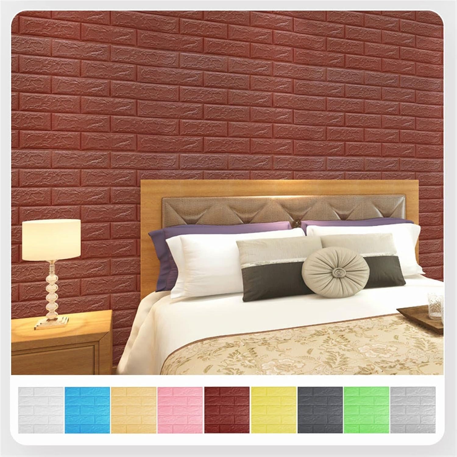 Minicloss 3D-Tapete 10 stück selbstklebende Wandpaneele 35x38 cm, (10 St), DIY Wandtapete, Geeignet für Küche, Bad, Schlafzimmer, Wohnzimmer