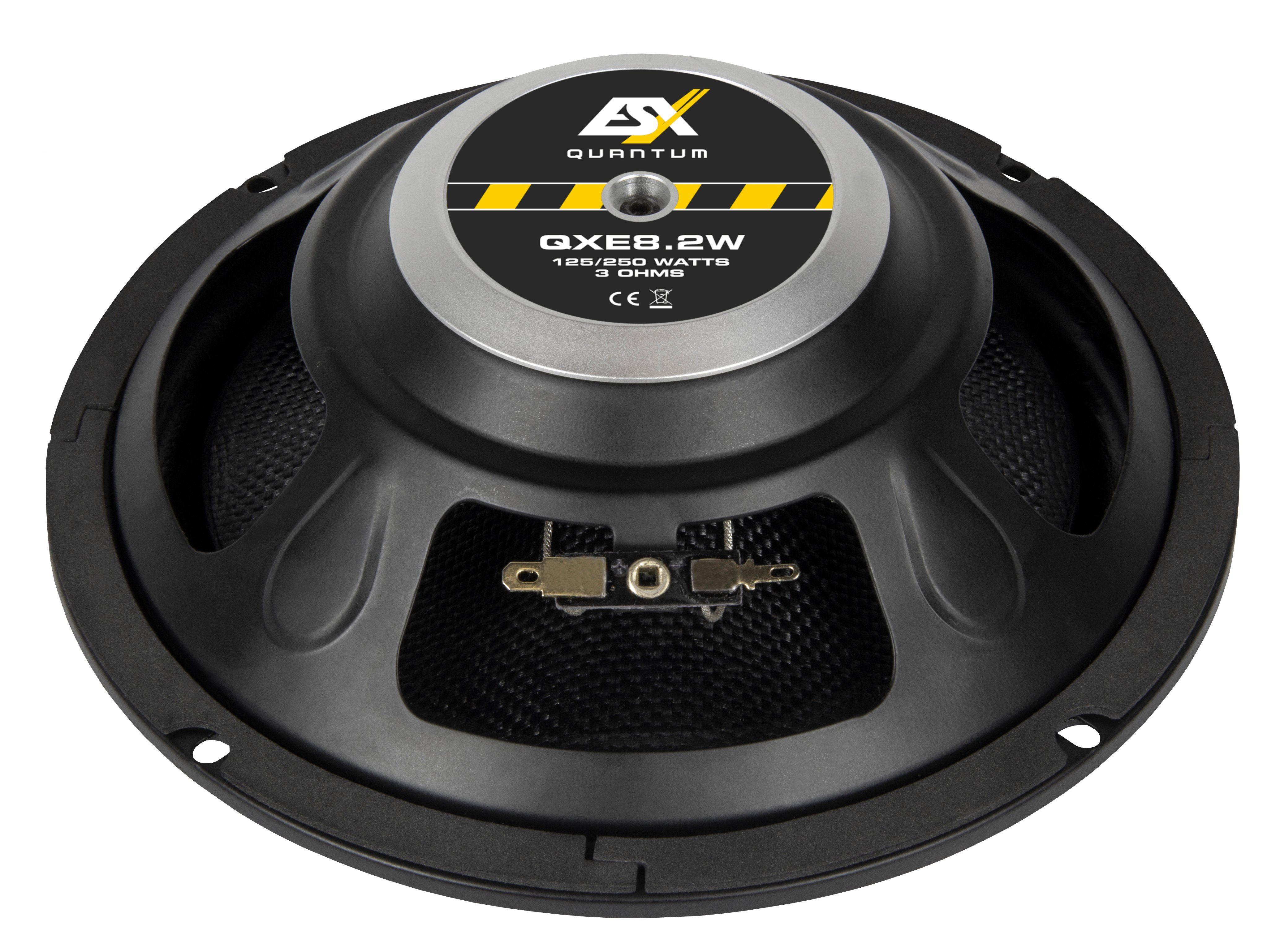 ESX QXE8.2W Tiefmitteltöner 20cm Lautsprecher Lautsprecher) SXE6.2W ESX Tiefmittelton W, 16,5cm Kickbass - (125 Auto-Lautsprecher