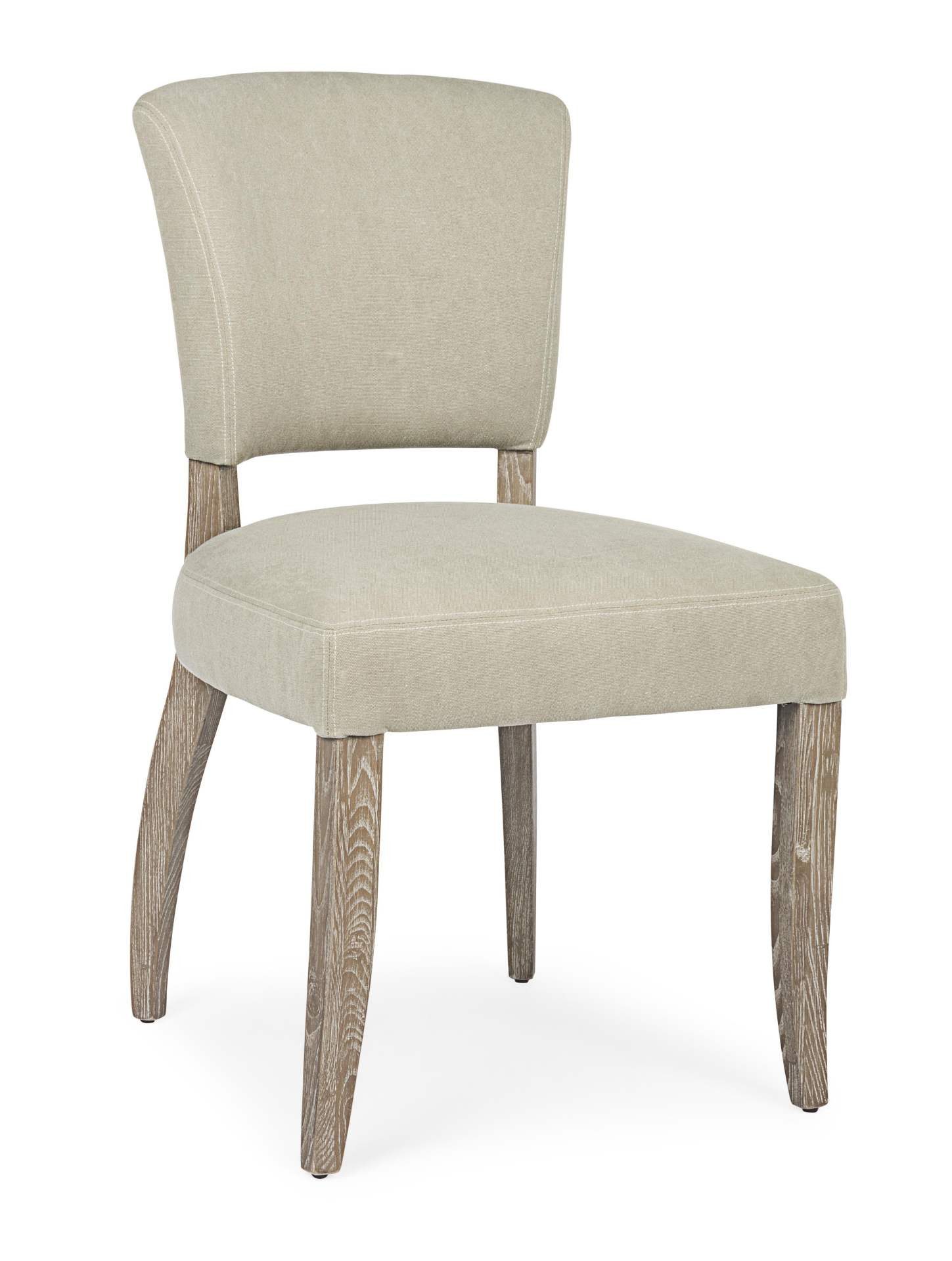 Bizzotto Stuhl Maratriz, Natur, Rückenlehne mit Nieten-Verzierung