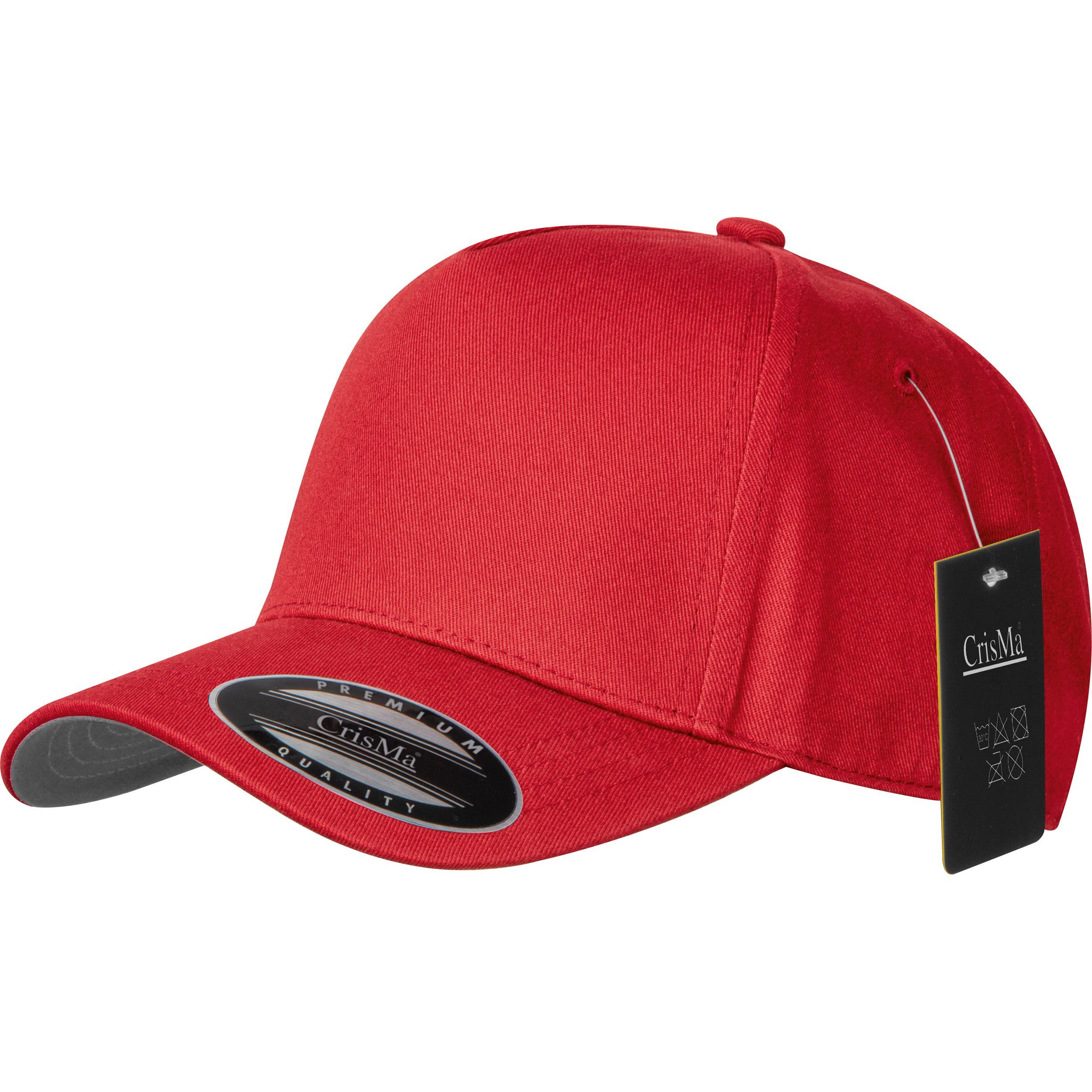Baseball Cap Baumwoll Basecap "CrisMa" 5 Panel / mit Metallverschluss / Farbe: rot