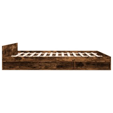 vidaXL Bett Bettgestell mit Schubladen Räuchereiche 180x200cm Holzwerkstoff