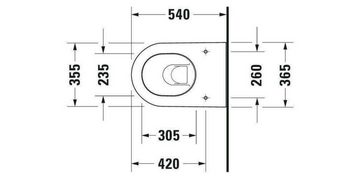 Duravit Bidet Wand-WC DARLING NEW tief, 370x540mm HygieneGlaze weiß