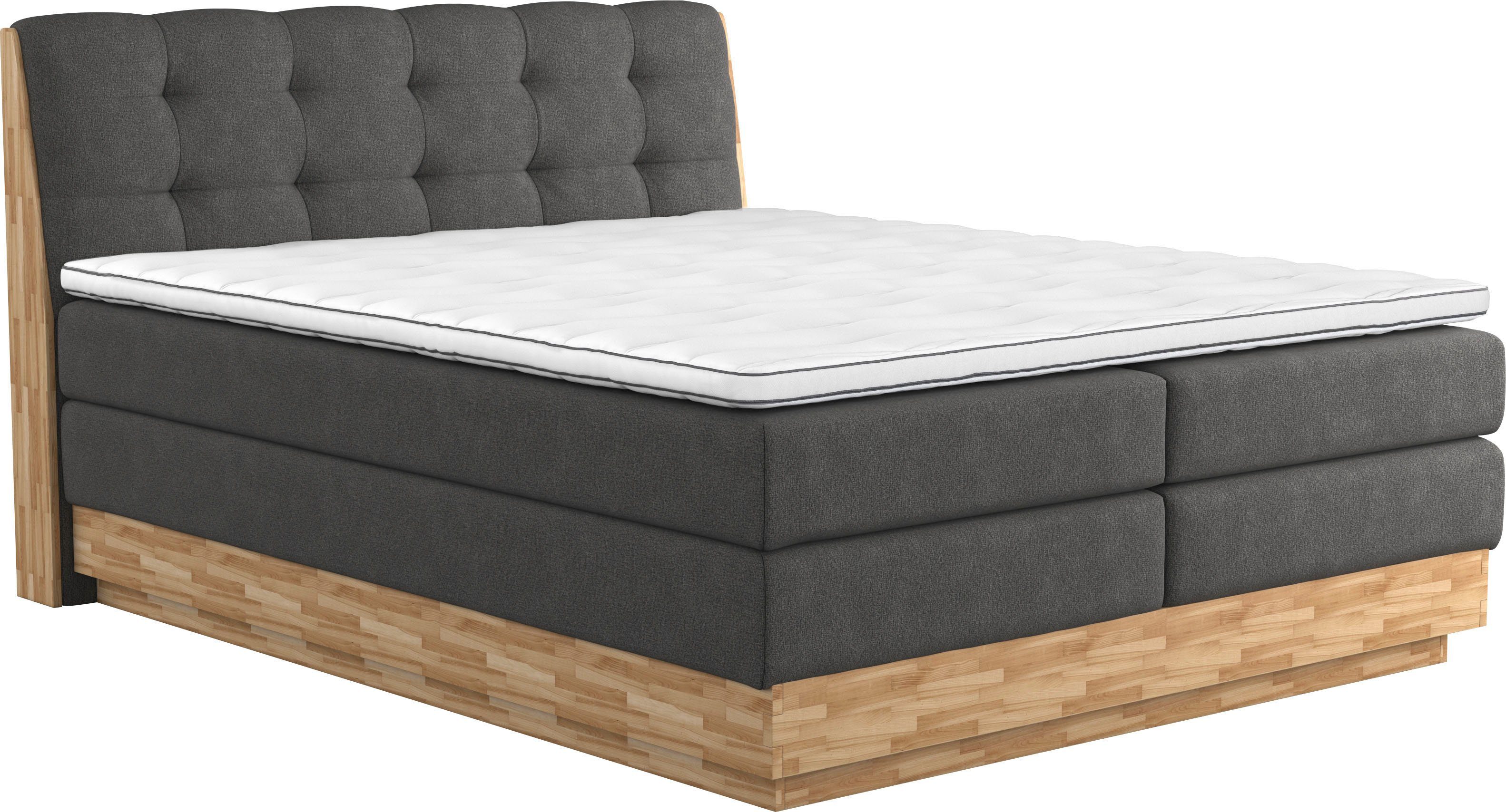 Home affaire Boxspringbett "Naome" Boxspringbett, Inklusive Topper günstig online kaufen