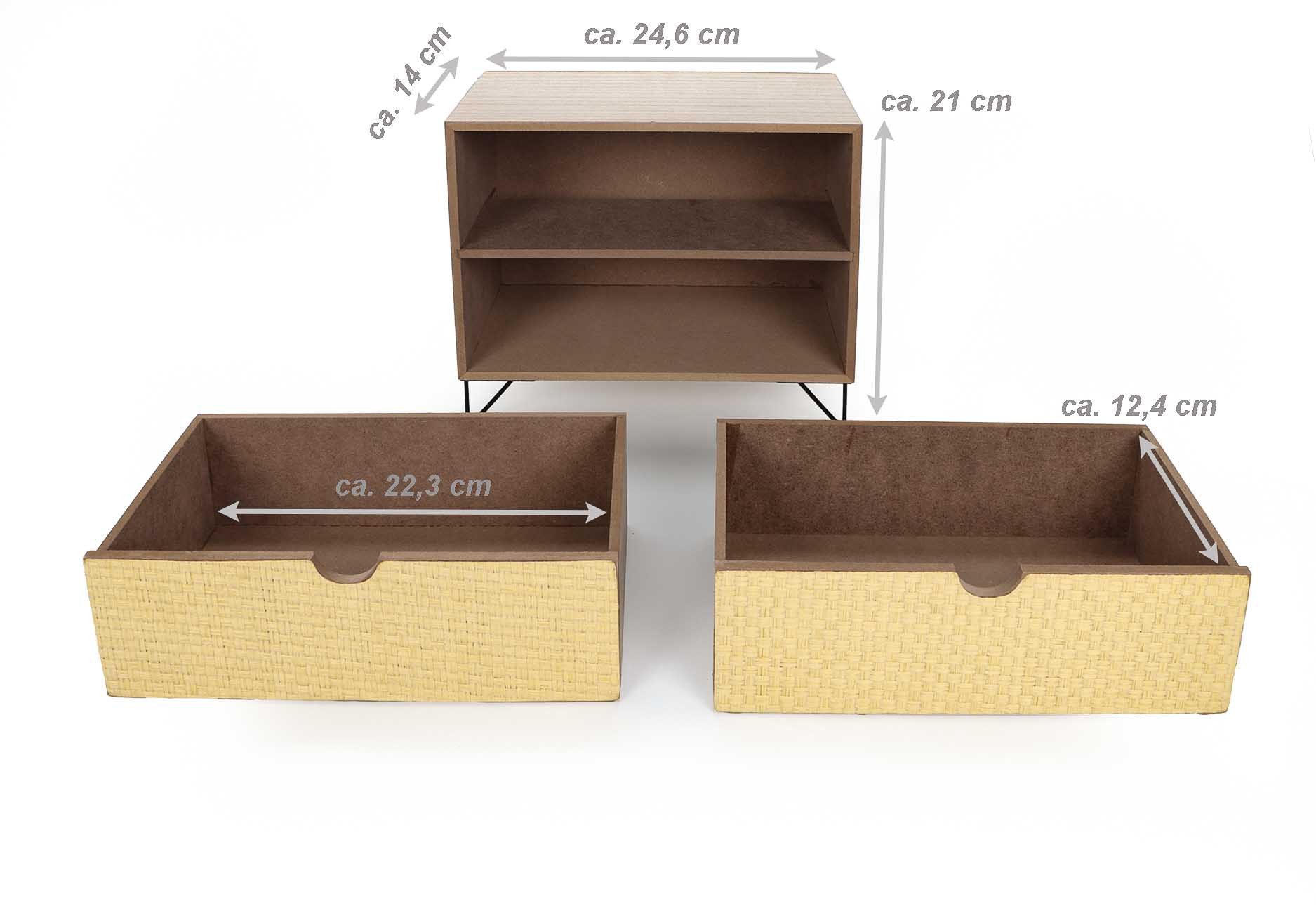 Bubble-Store Schubladenbox Mini-Kommode mit 2 Schubladen, günstig online kaufen