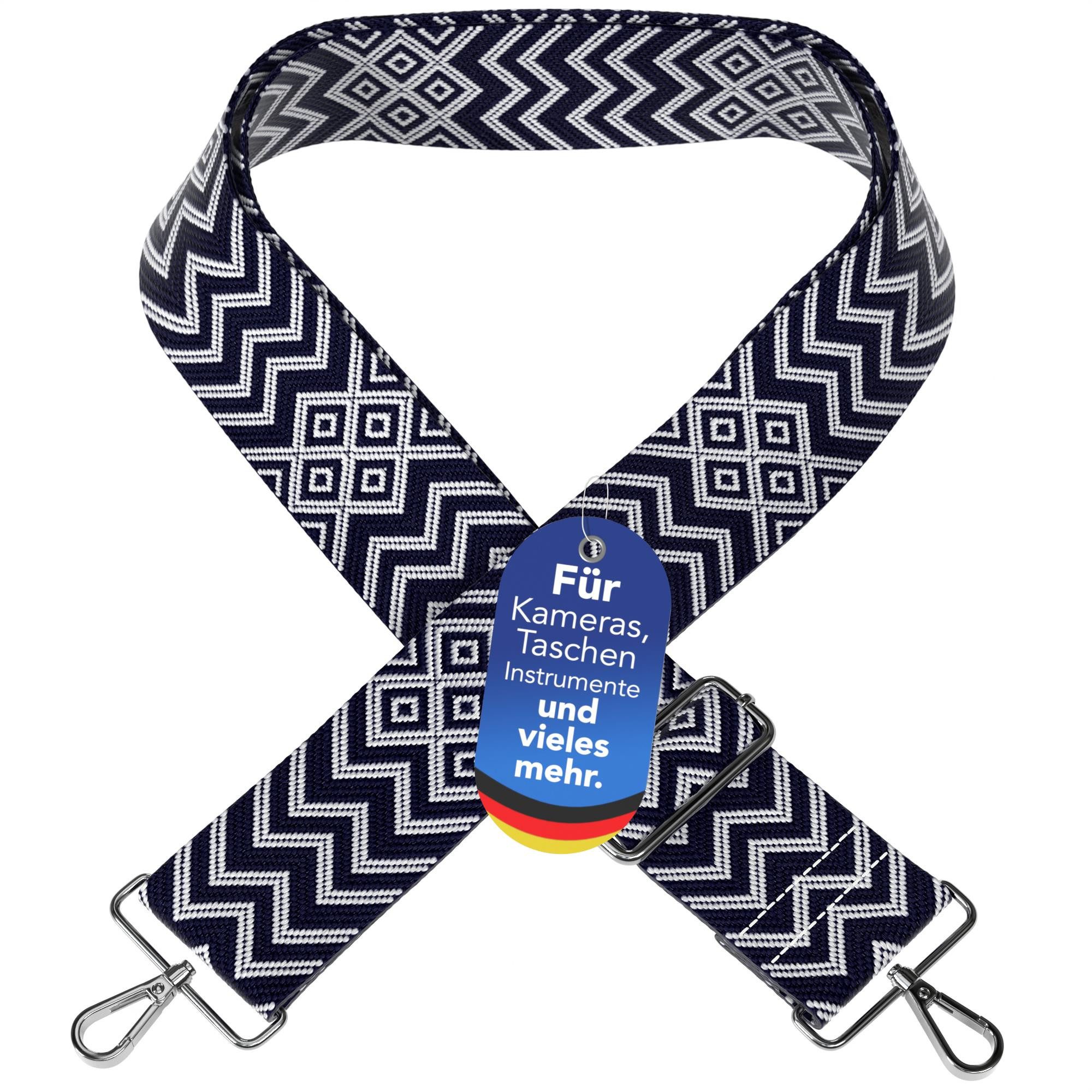 EAZY CASE Плечевые ремни Schultergurte für Taschen gemustert Cross Bag Handytaschenband Smartphonekette Schultertasche Blau Weiß