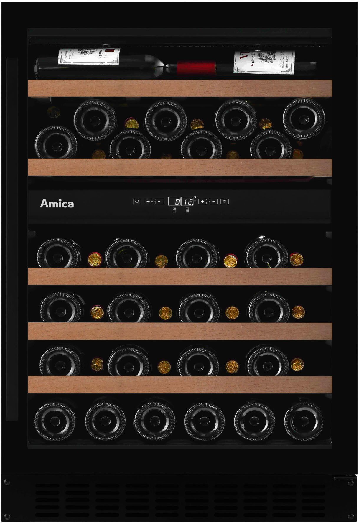 Amica Einbauweinkühlschrank WK 341 118 S, für 52 Standardflaschen á 0,75l