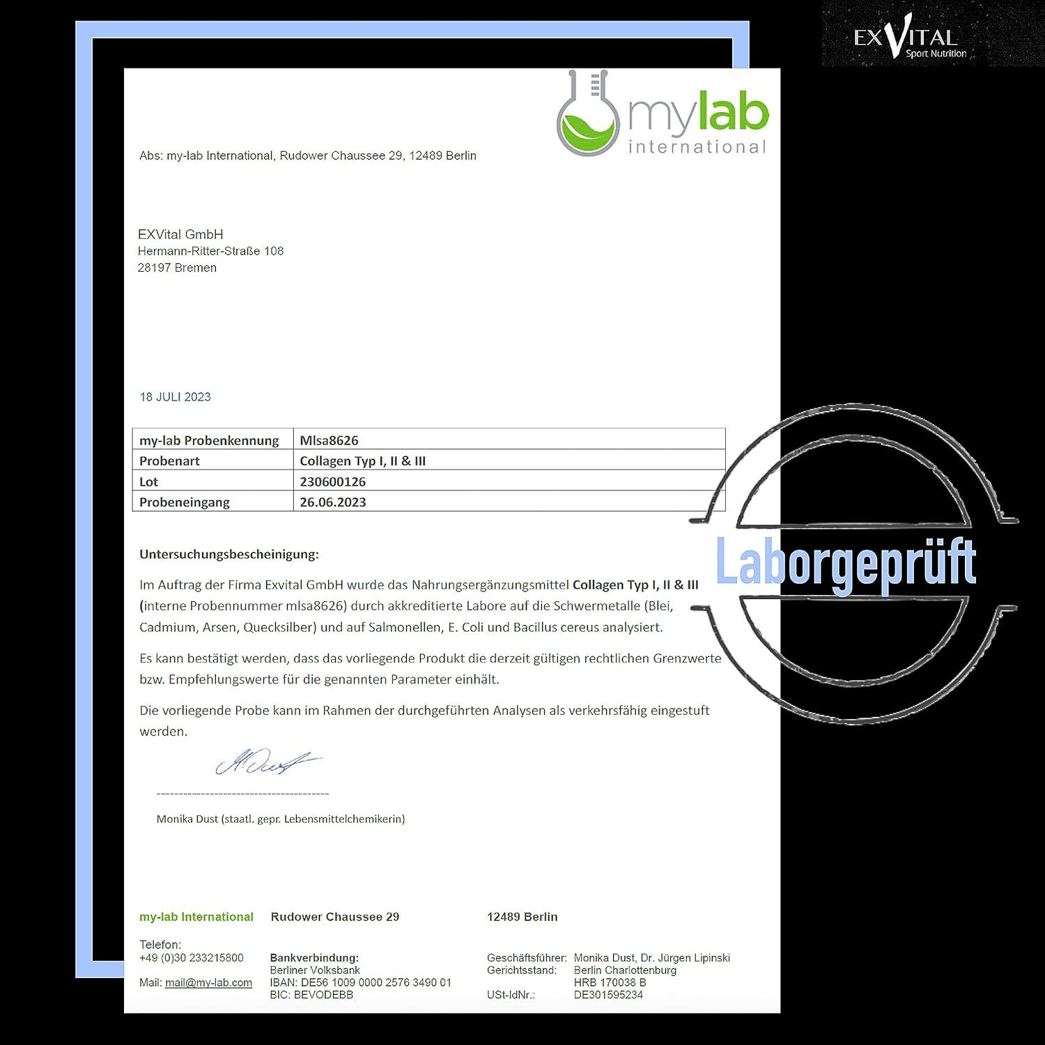 Collagen Pulver, Kollagen Hydrolysat Peptide, Typ 1, 2 & 3 Pulver, 500 g