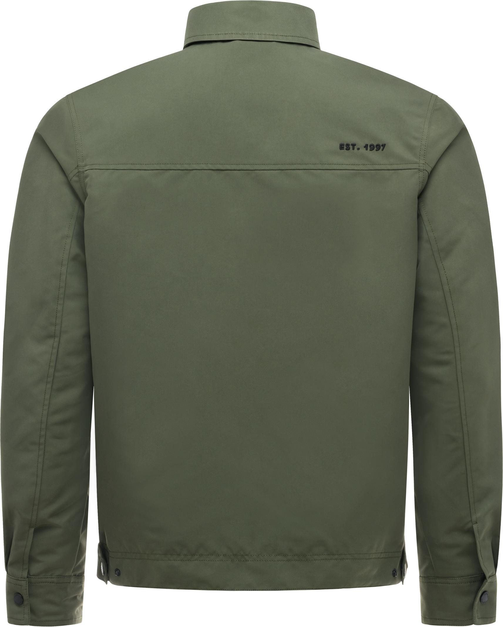 Ragwear Hemdjacke Dyphner YOUMODO Wasserabweisende Übergangsjacke mit Hemdkragen