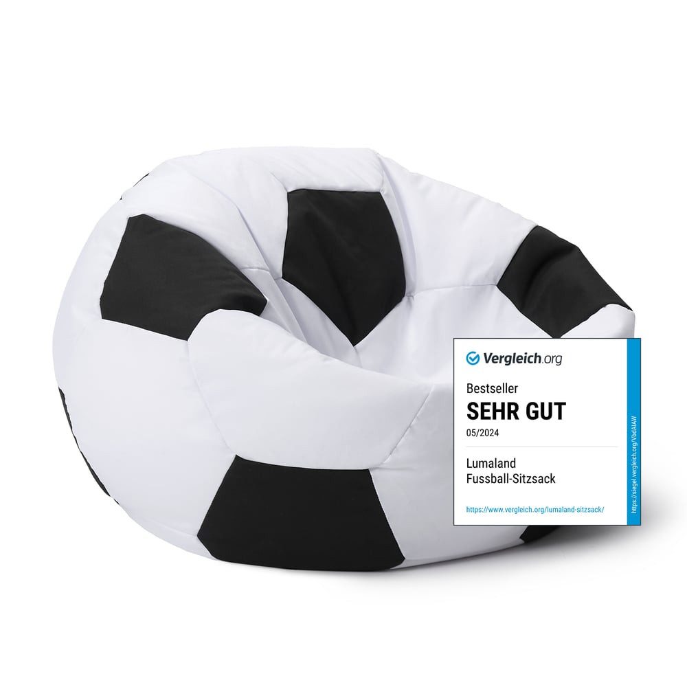 Lumaland Sitzsack Luxury Fußball gaming Sitzkissen Bodenkissen, Fußballopti günstig online kaufen