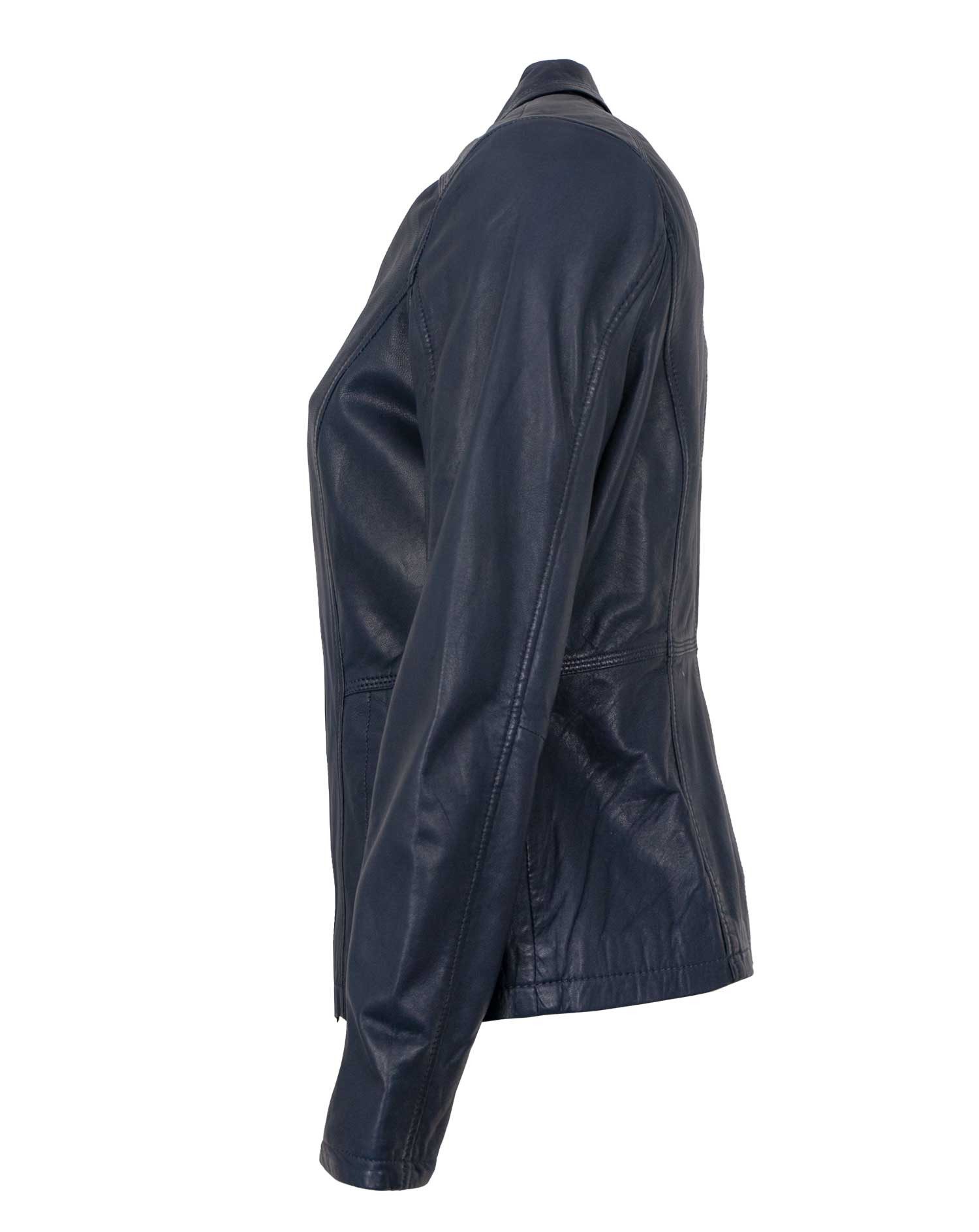 Jilani Lederjacke Kaja Jilani - Damen Lederjacke Lammnappa navy günstig online kaufen