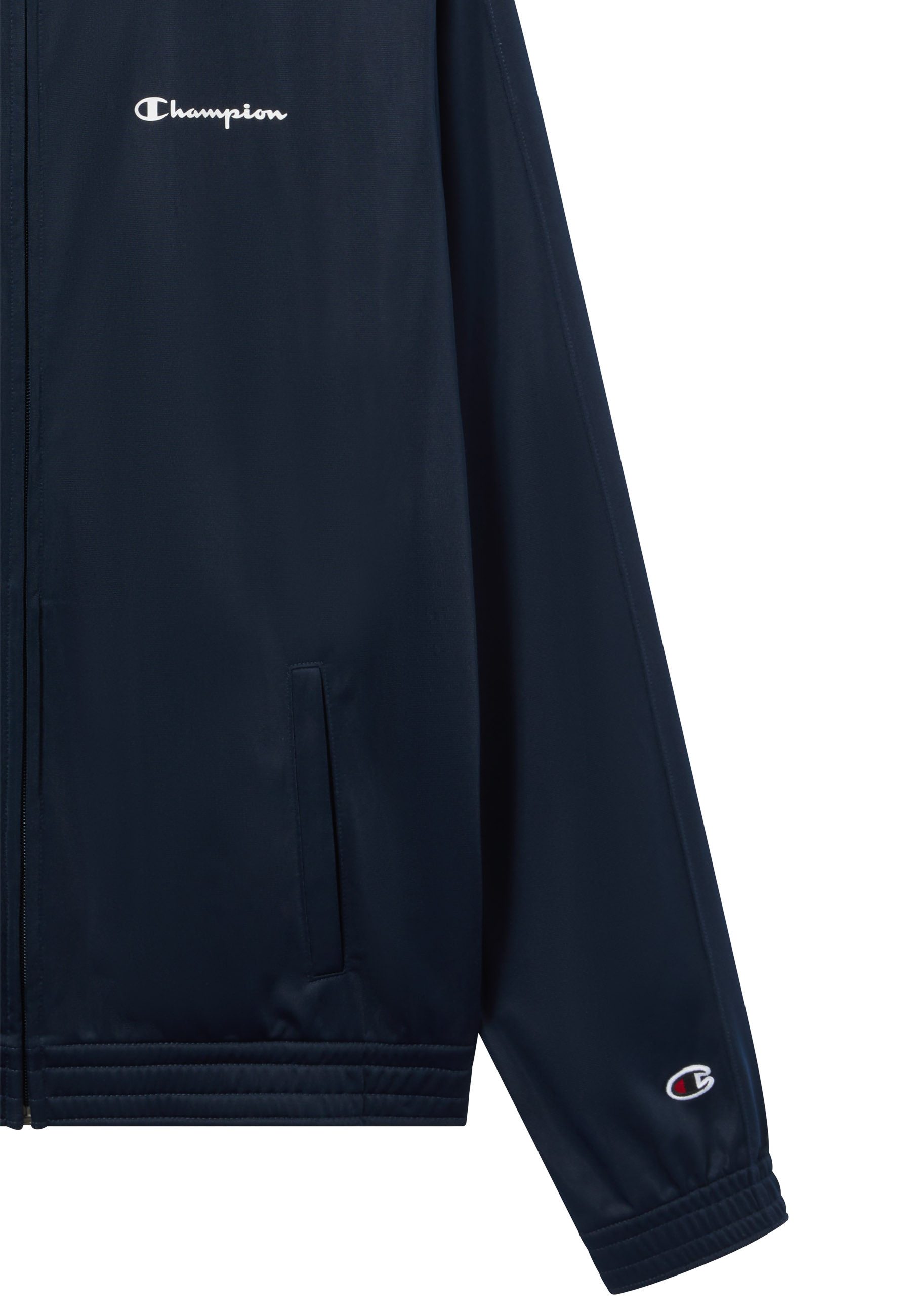 Champion Trainingsanzug Tracksuit Small Logo (2-tlg), zweiteiliges Set, mit Reißverschlusstaschen, aus Polyester