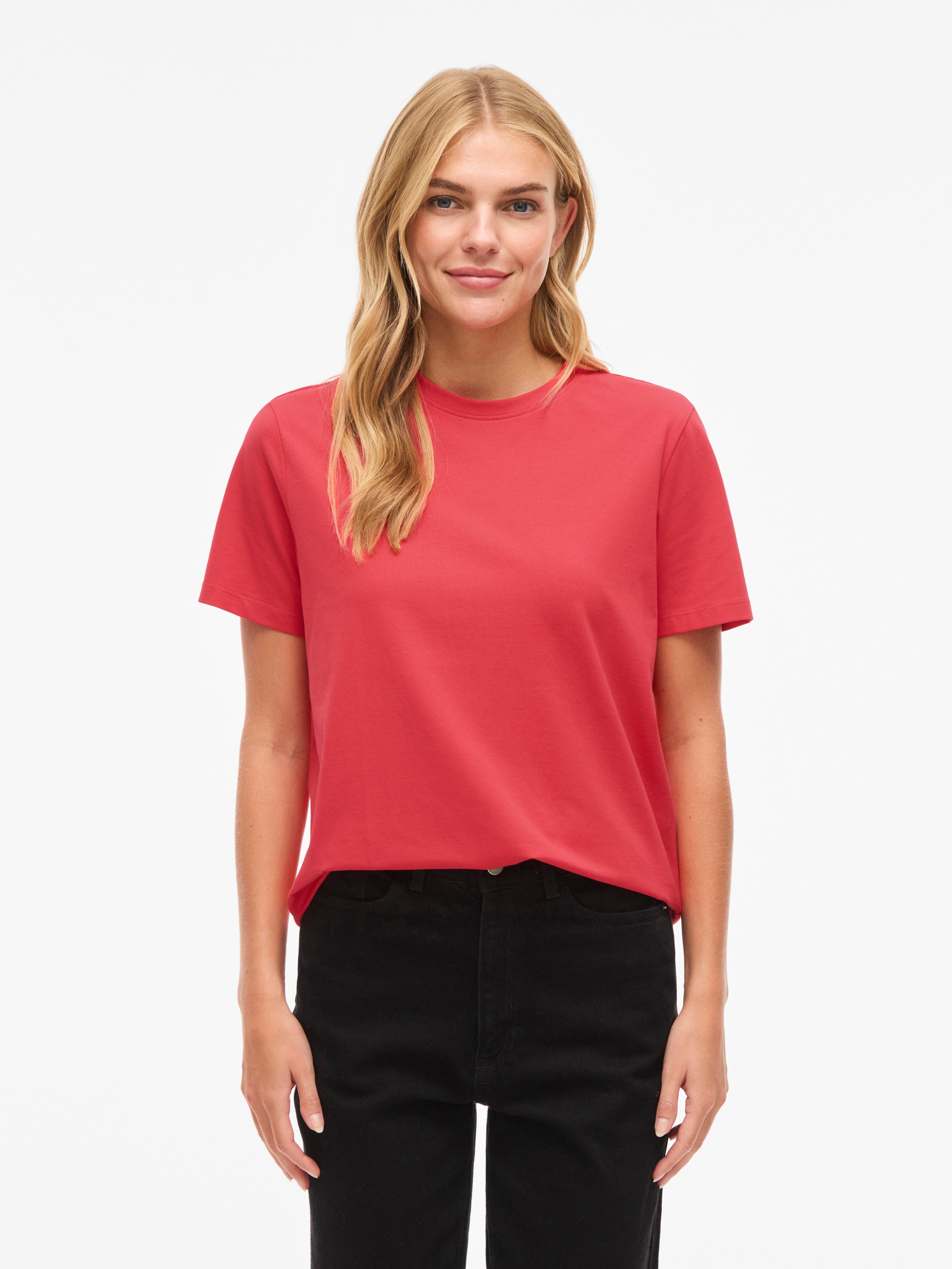 Vila Kurzarmshirt VINORA S/S T-SHIRT - NOOS Baumwollmischung, regular fit günstig online kaufen