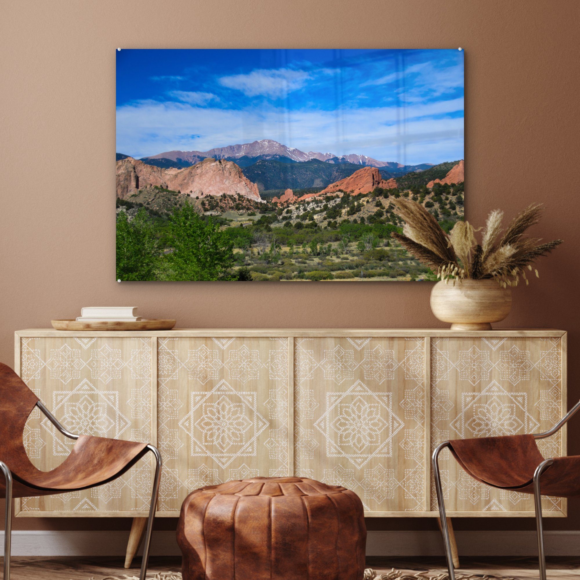 Acrylglasbilder (1 auf St), Pikes im Colorado, Wohnzimmer MuchoWow nordamerikanischen & Peak Schlafzimmer Acrylglasbild Blick Der den