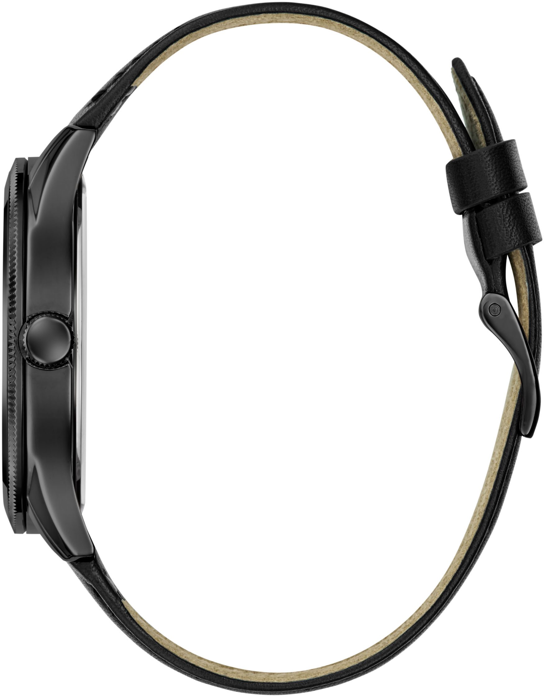 Guess Quarzuhr DEX GW0846G3, Armbanduhr, Herrenuhr, Lederarmband, Mineralglas, analog