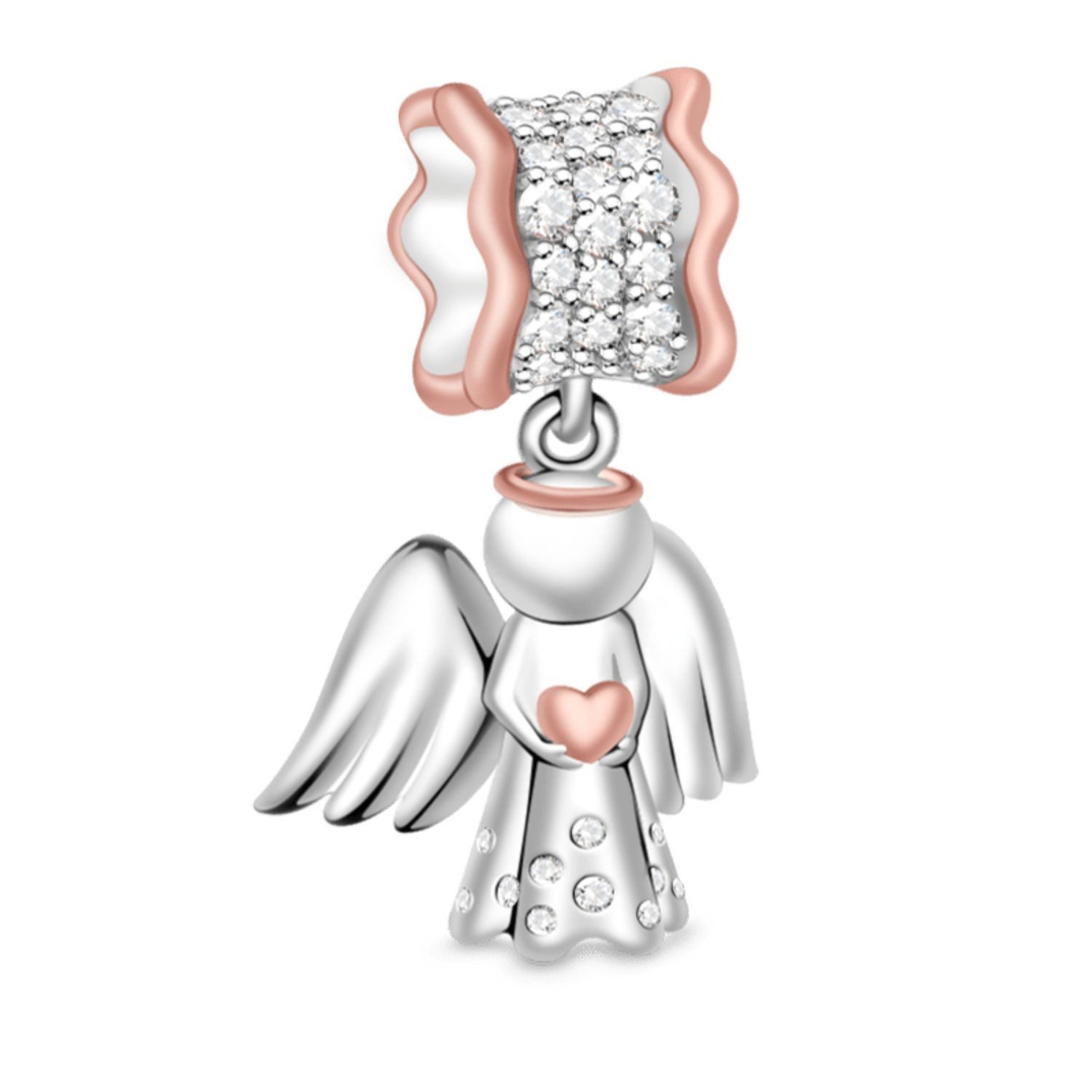 Bead Gnoce Charm Anhänger Engel CJC013 Silber