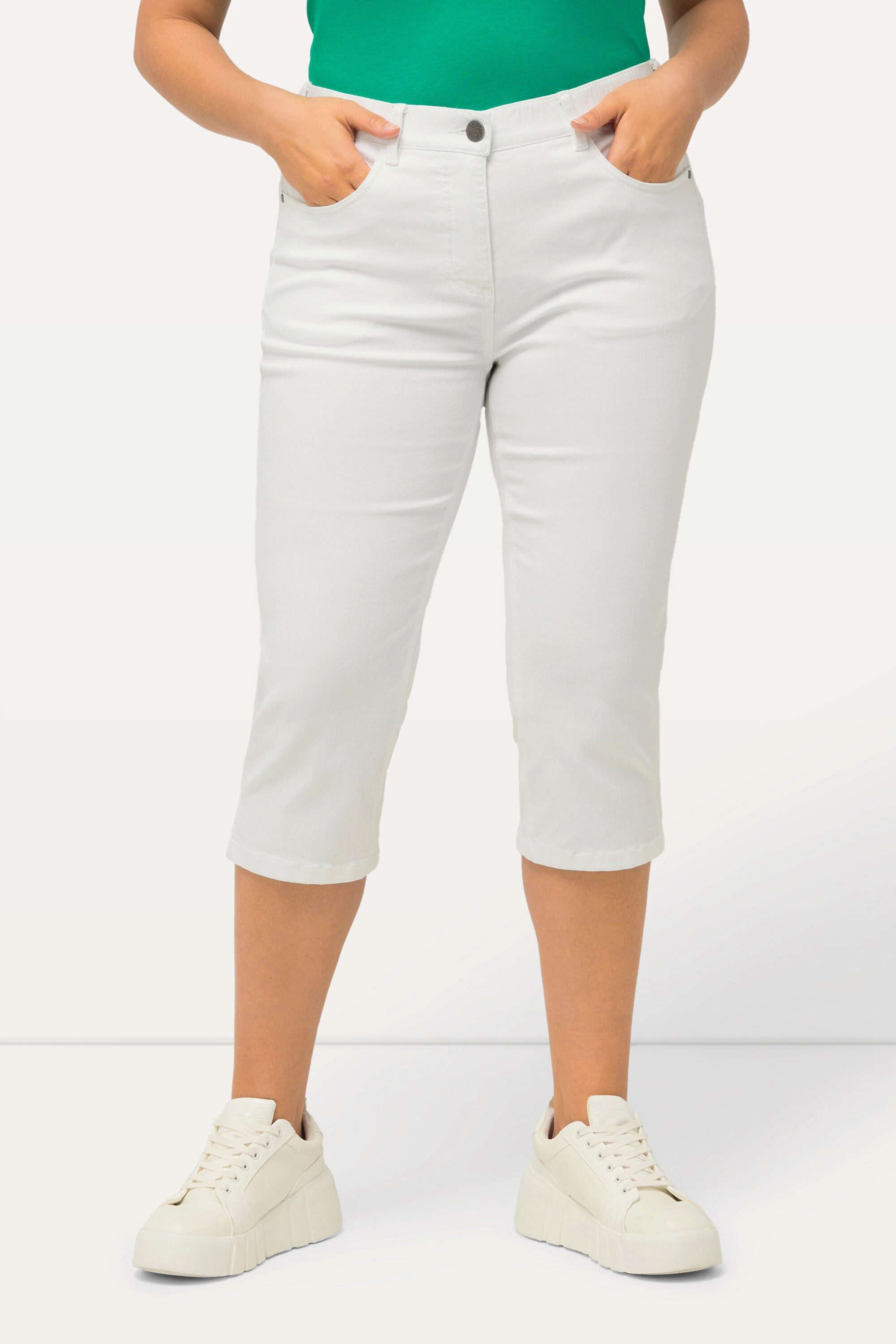 Ulla Popken Funktionshose Capri Jeans Sarah schmale 5-Pocket-Form