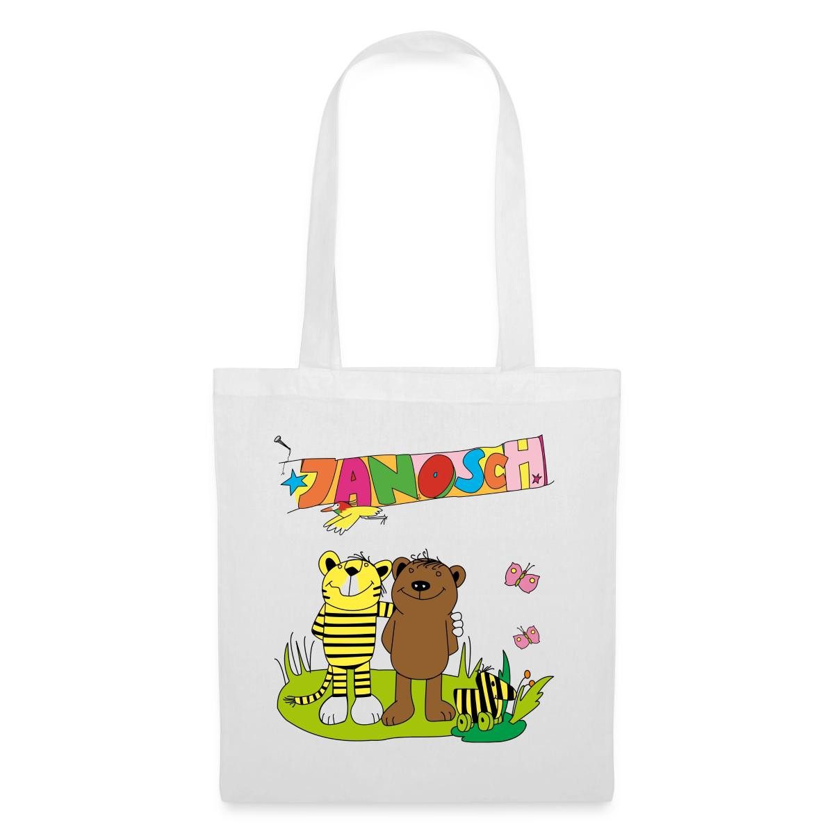 Spreadshirt Henkeltasche Janosch Tiger und Bär Freundschaft Stoffbeutel (1-tlg)