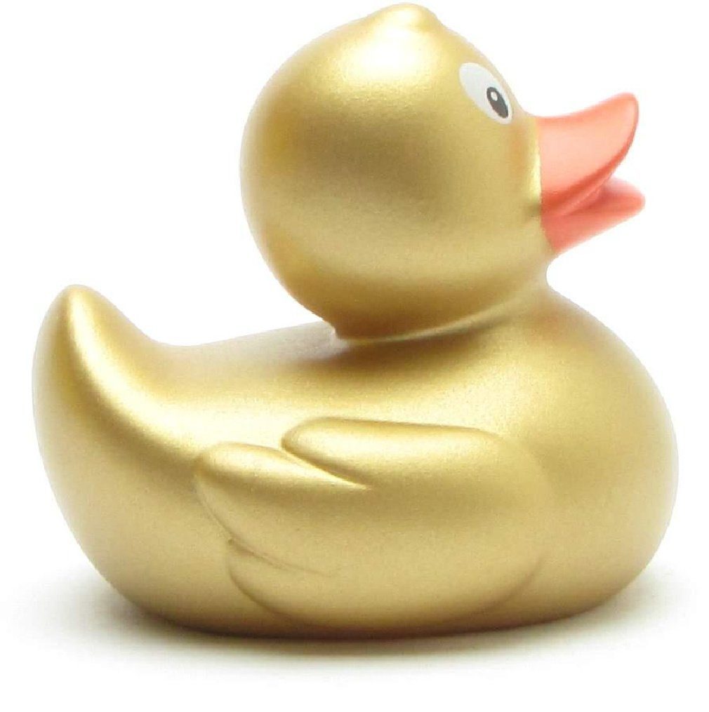 Badeente 6 - gold Quietscheentchen Duckshop Badespielzeug cm