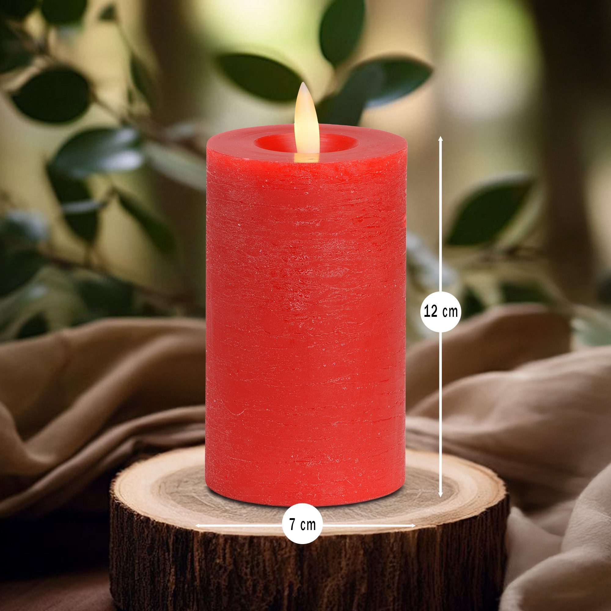 matches21 HOME & HOBBY Tafelkerze LED Stumpenkerzen 4er Set Wachs, Flackern günstig online kaufen