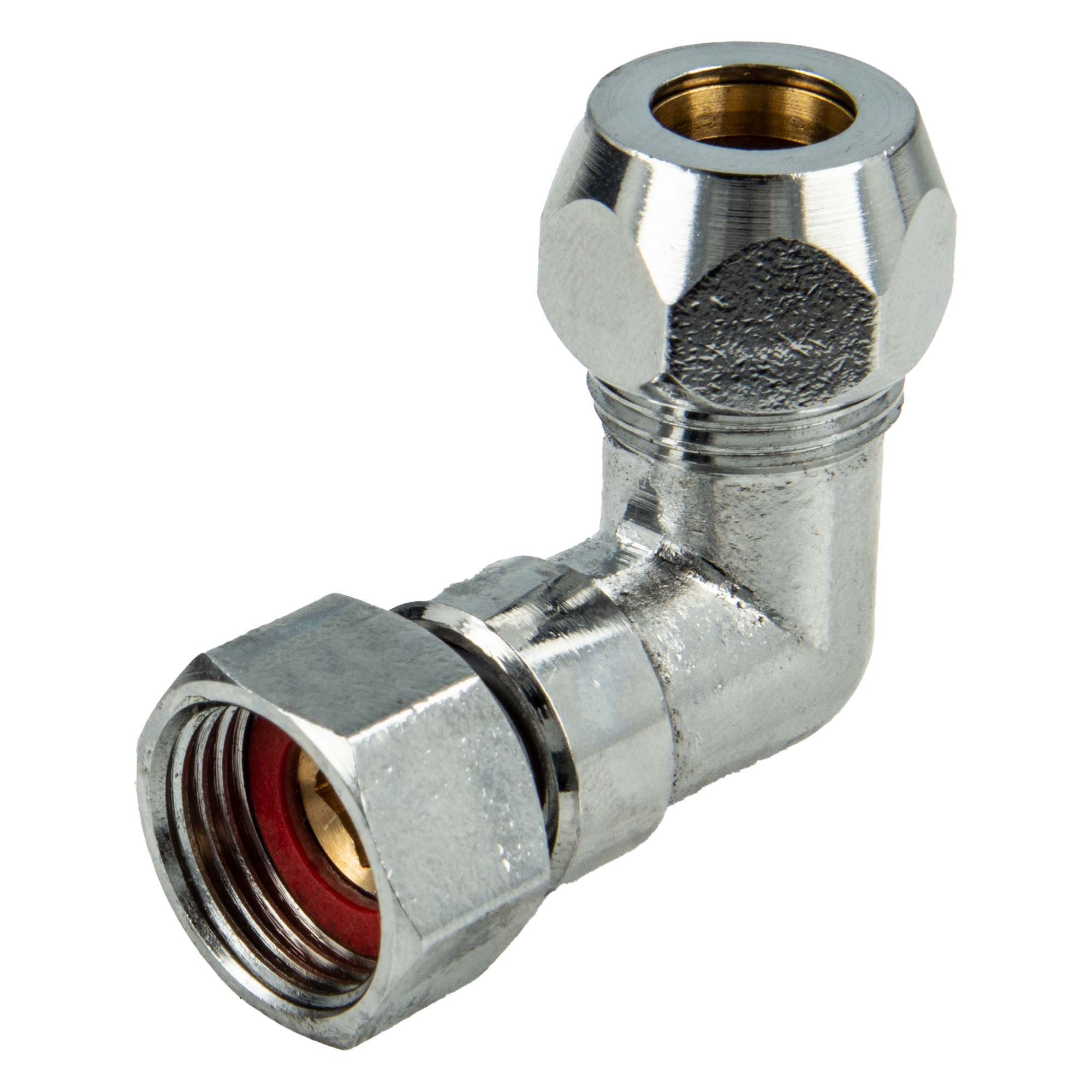 tecuro Gewindefitting Winkel-Verschraubung 3/8 Zoll / Ø 10 mm, mit Überwurfmutter