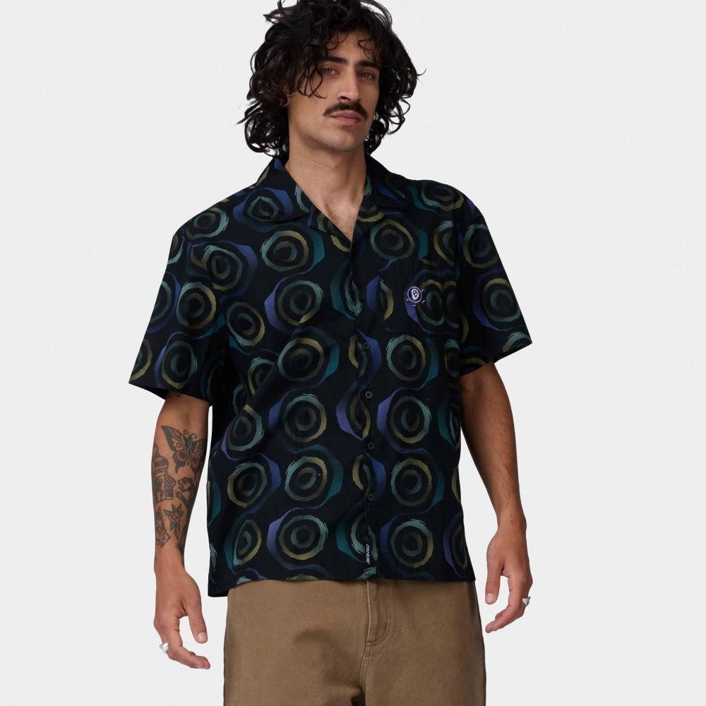 Santa Cruz Kurzarmhemd - Skater Männer Hemd - Baumwollhemd - Boxy Fit Hemd mit Allover Muster