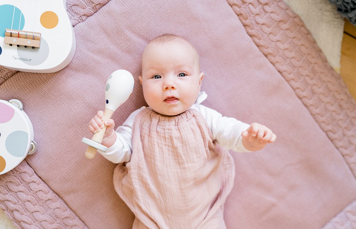 Krabbeldecke, KINDSGUT, Spiel-Decke, Baby, rosa, für drinnen und draußen