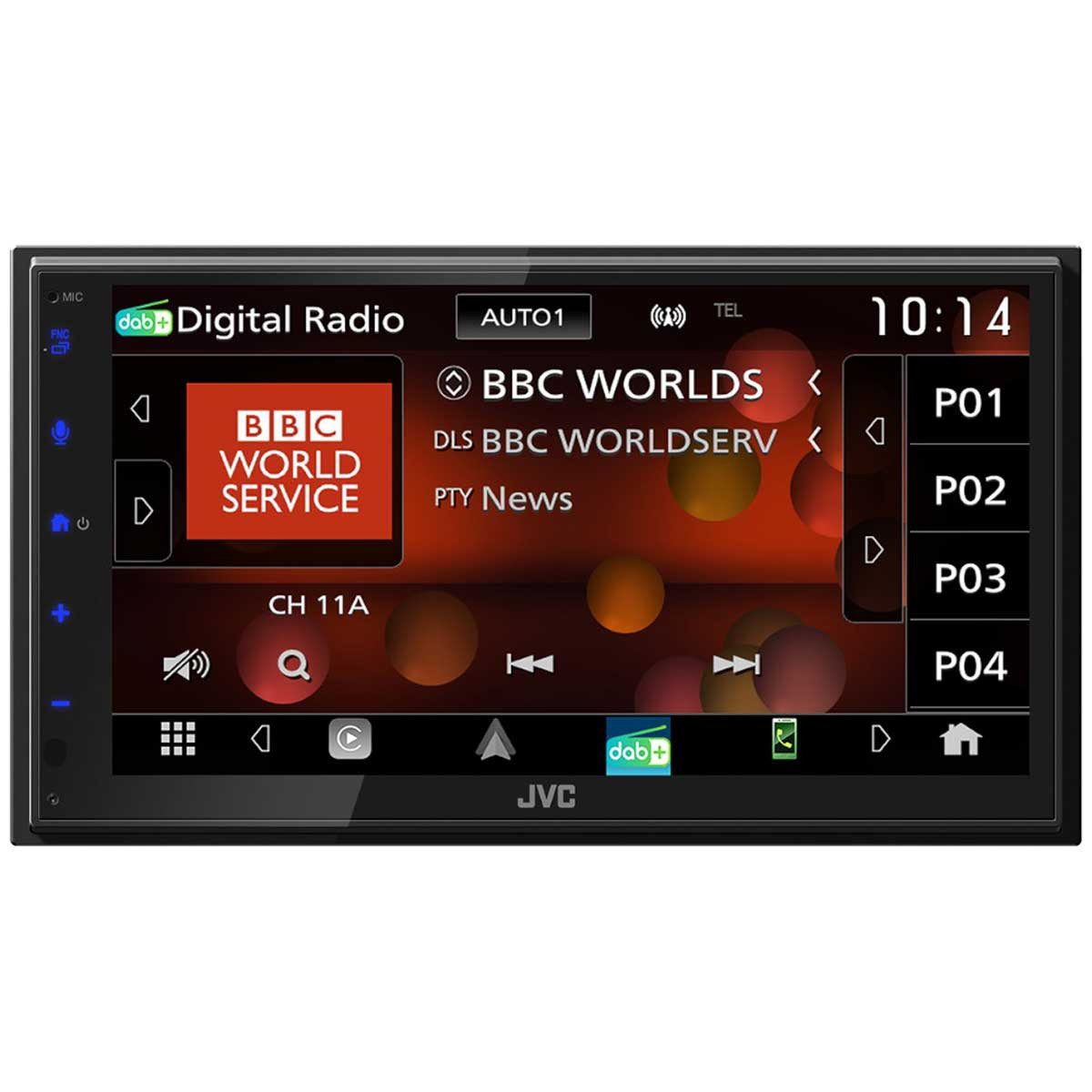 JVC KW-M695DBW, 2-DIN Autoradio mit DAB+ / Apple CarPlay Autoradio (Freisprecheinrichtung)