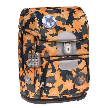 Belmil Rucksack Rucksack Motion ergonomisches SchulranzenSet 5-teil. Orange Camouflage