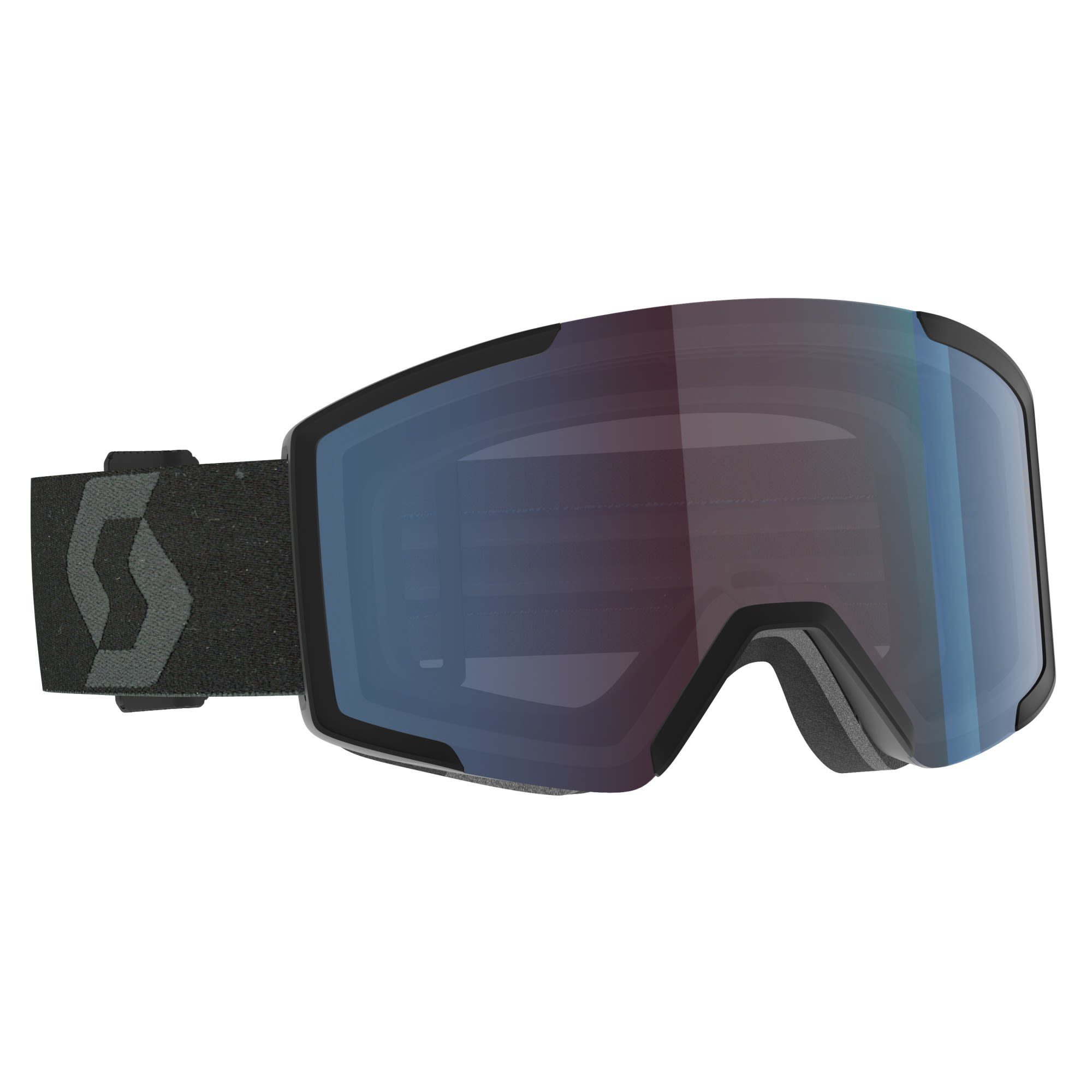 Scott Skibrille Scott Shield Goggle Accessoires Mineral Black - Enhancer Blue Chrome