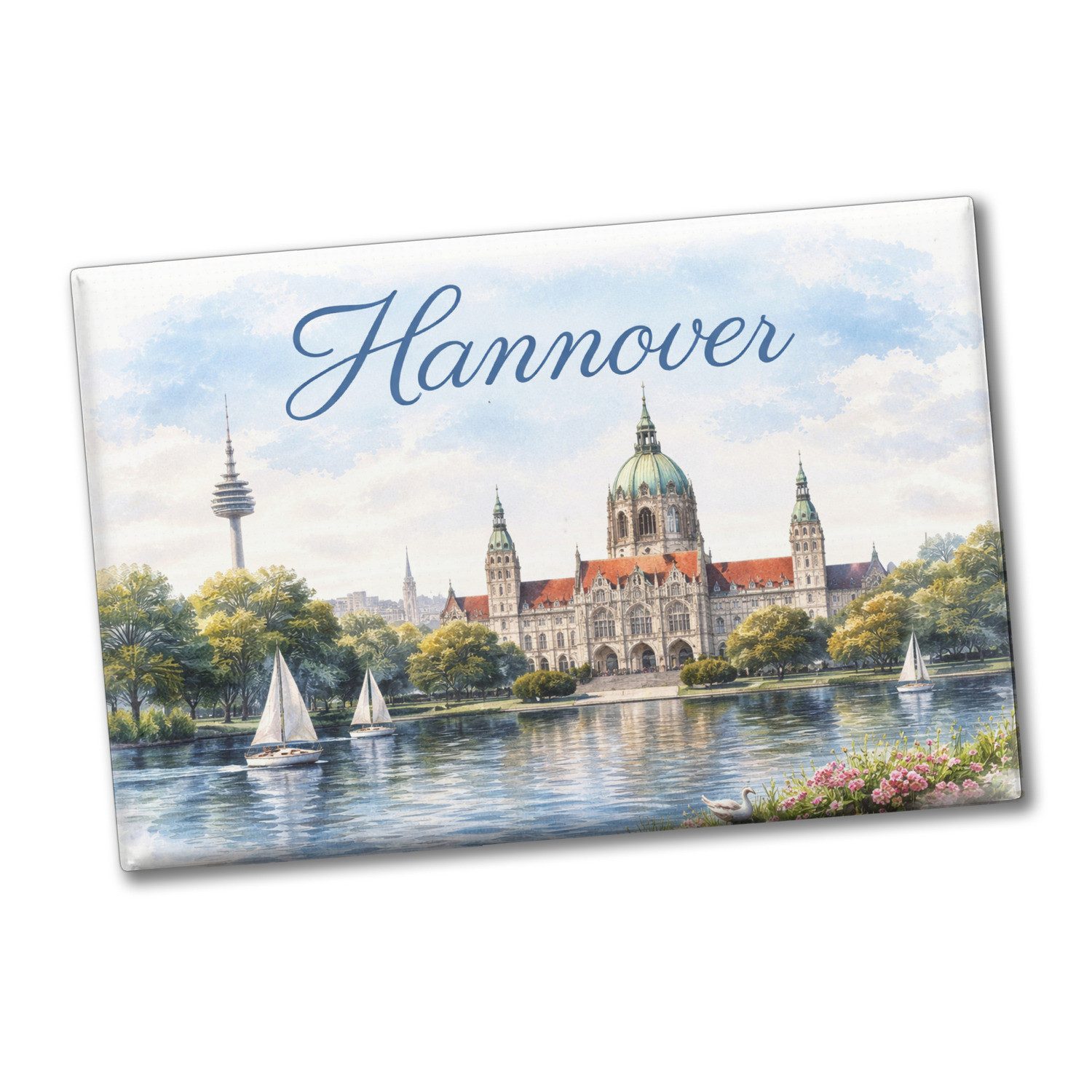 speecheese Magnet Hannover Kathedrale Segelboote Souvenir Souvenir Magnet