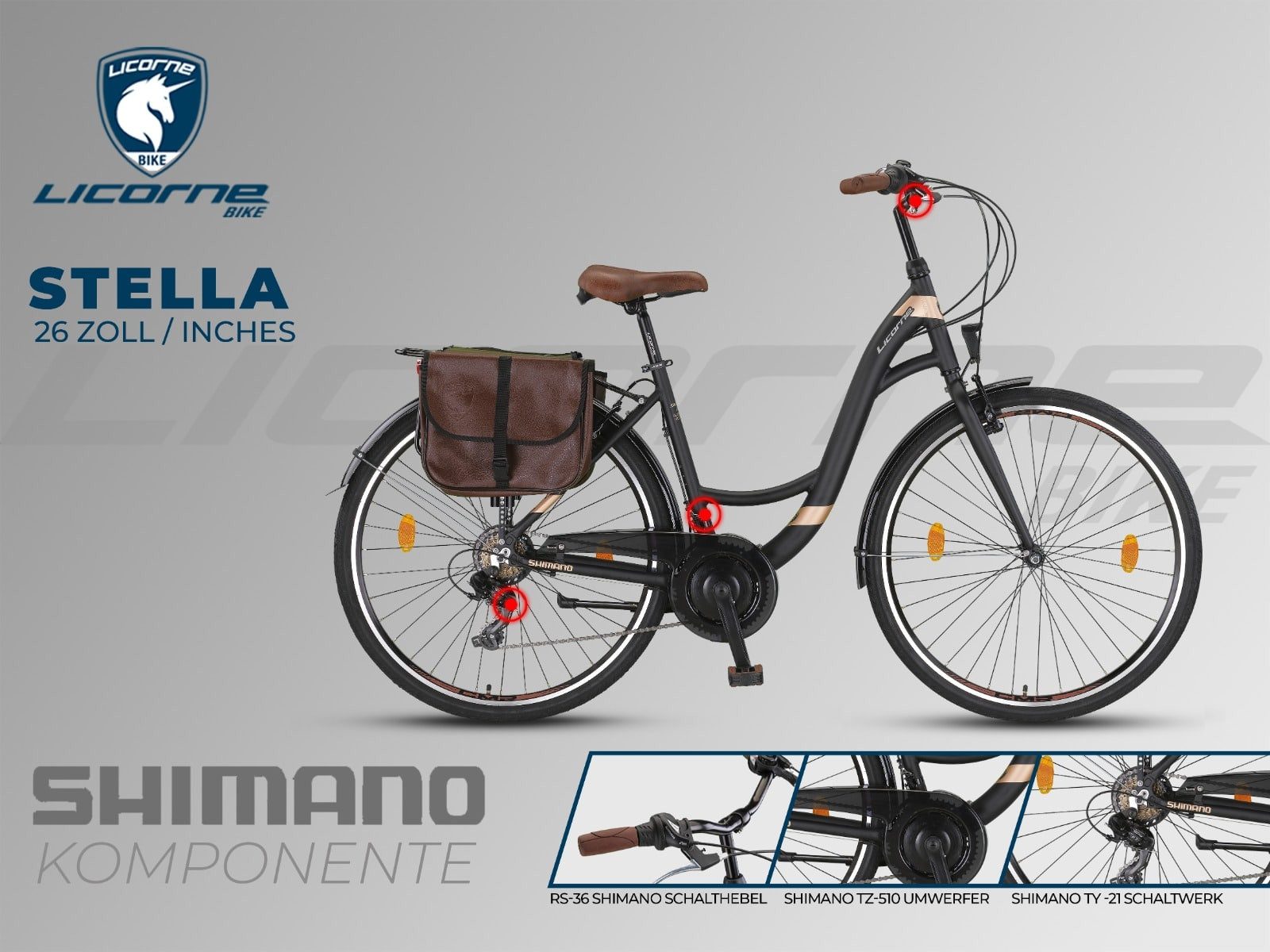 Licorne Bike City Bike Licorne Bike Stella Plus Premium City Bike in inches Aluminum Bicycle