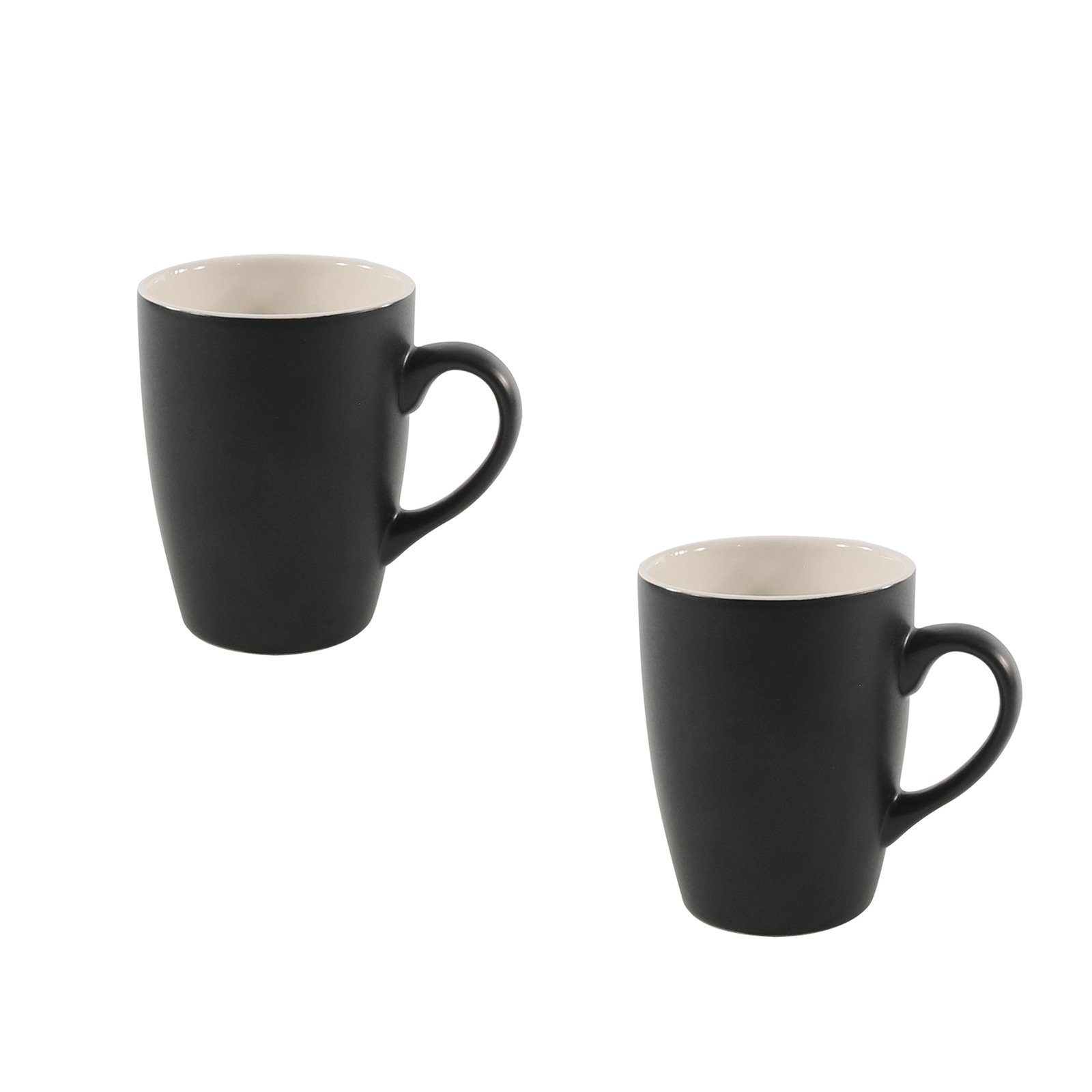 Neuetischkultur Tasse Tasse 2er Set Black Matt, Keramik, Kaffeetasse Teetasse