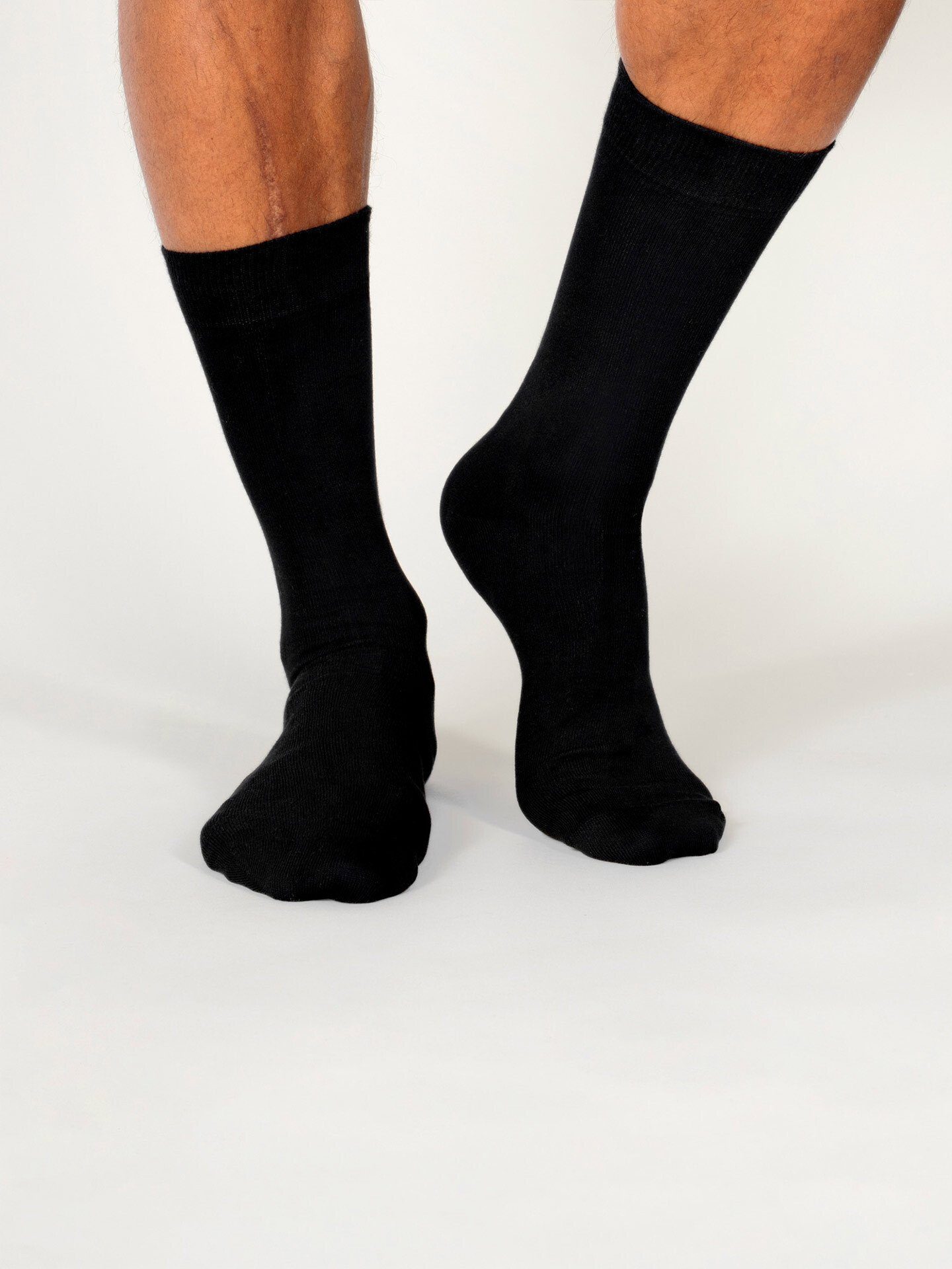 Erlich Textil Socken Maxi (3-Paar) schwarz