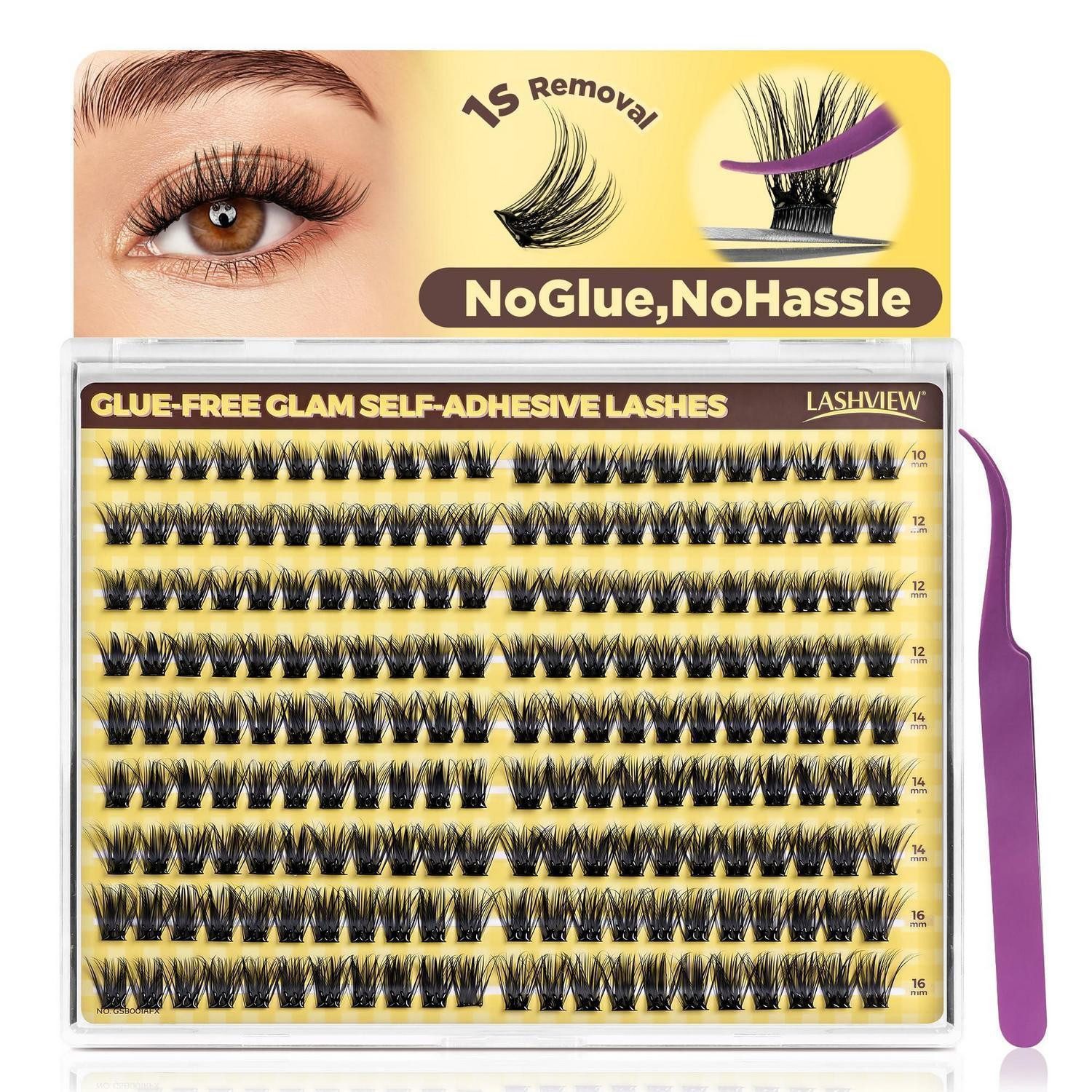 LuxusKollektion Bandwimpern Selbstklebende Wimpern 198+ Stk. Wimpernverlängerung