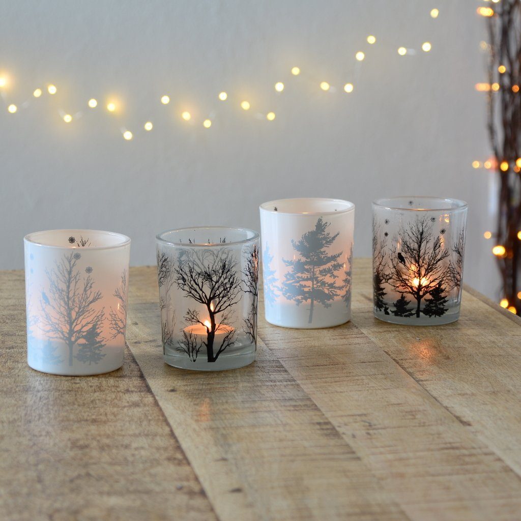 INtrenDU Teelichthalter Teelichthalter Set Bäume (4er Set) günstig online kaufen