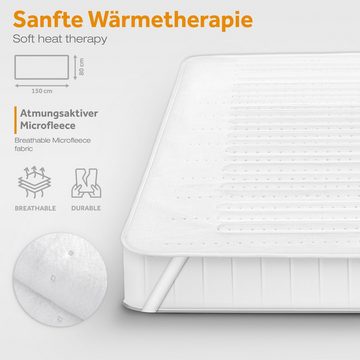 sinnlein Elektrofußwärmer Wärmeunterbett elektrisch Heizdecke Abschaltautomatik, 2 Temperaturzonen, 3 Temperaturstufen