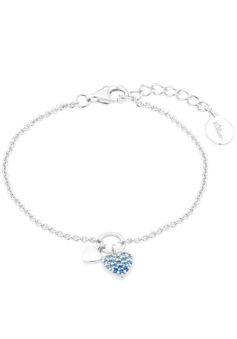 s.Oliver Junior Armband Herz, mit Zirkonia (synth)